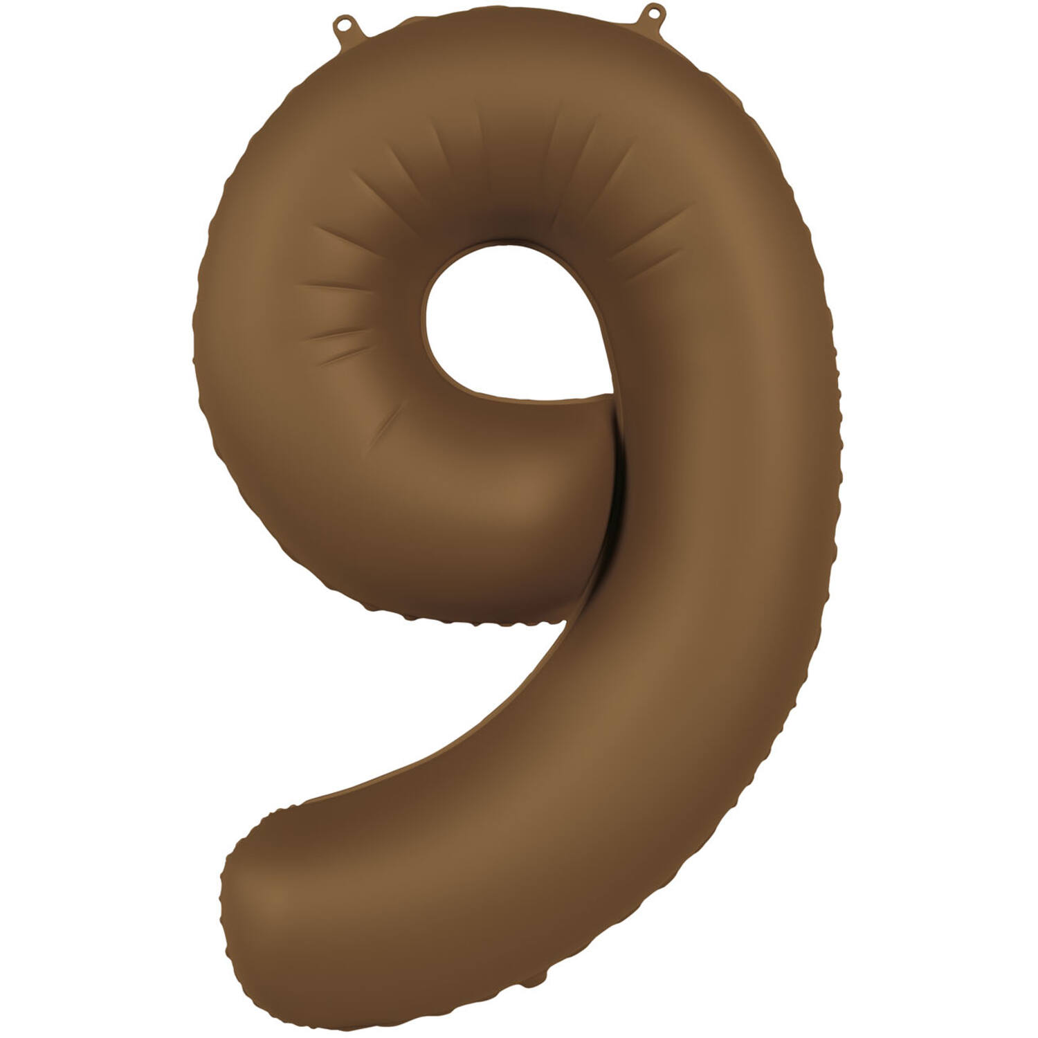 Foil balloon Number 9 - Chocolate Brown - Ultra Matt - 86 cm