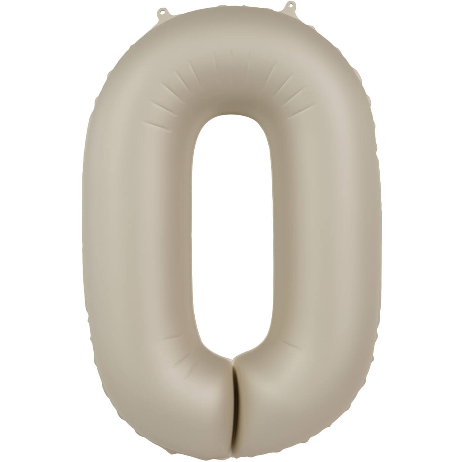 Foil balloon Number 0 - Creamy Latte - Ultra Matt - 86 cm
