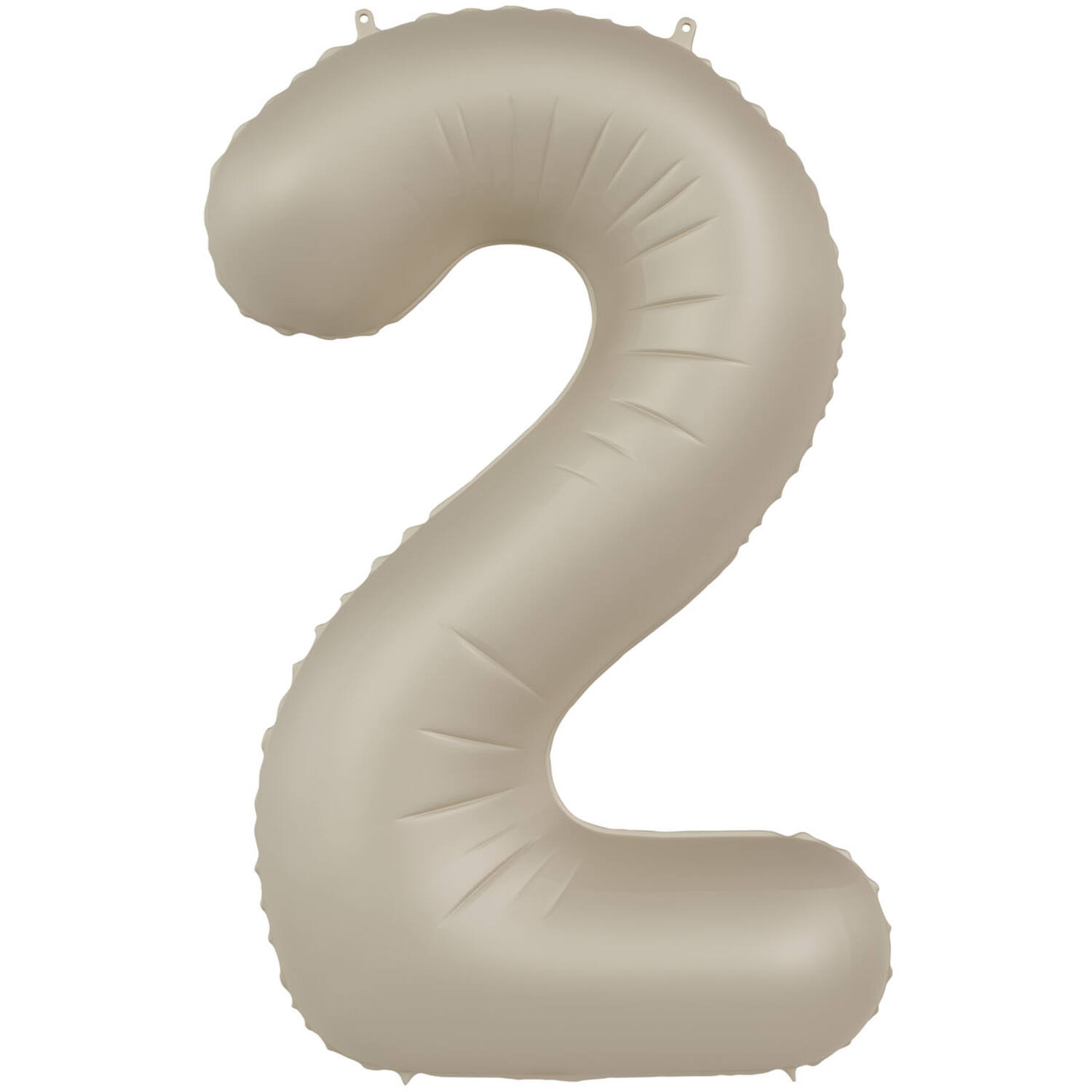 Foil balloon Number 2 - Creamy Latte - Ultra Matt - 86 cm