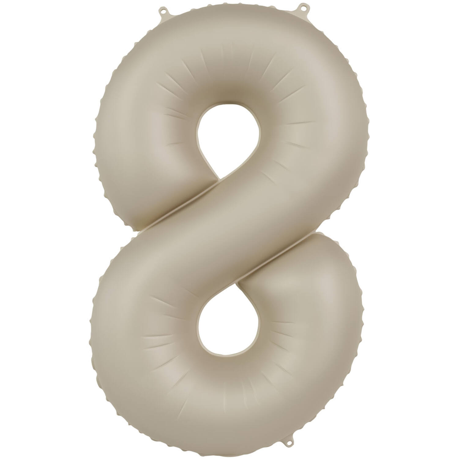 Foil balloon Number 8 - Creamy Latte - Ultra Matt - 86 cm