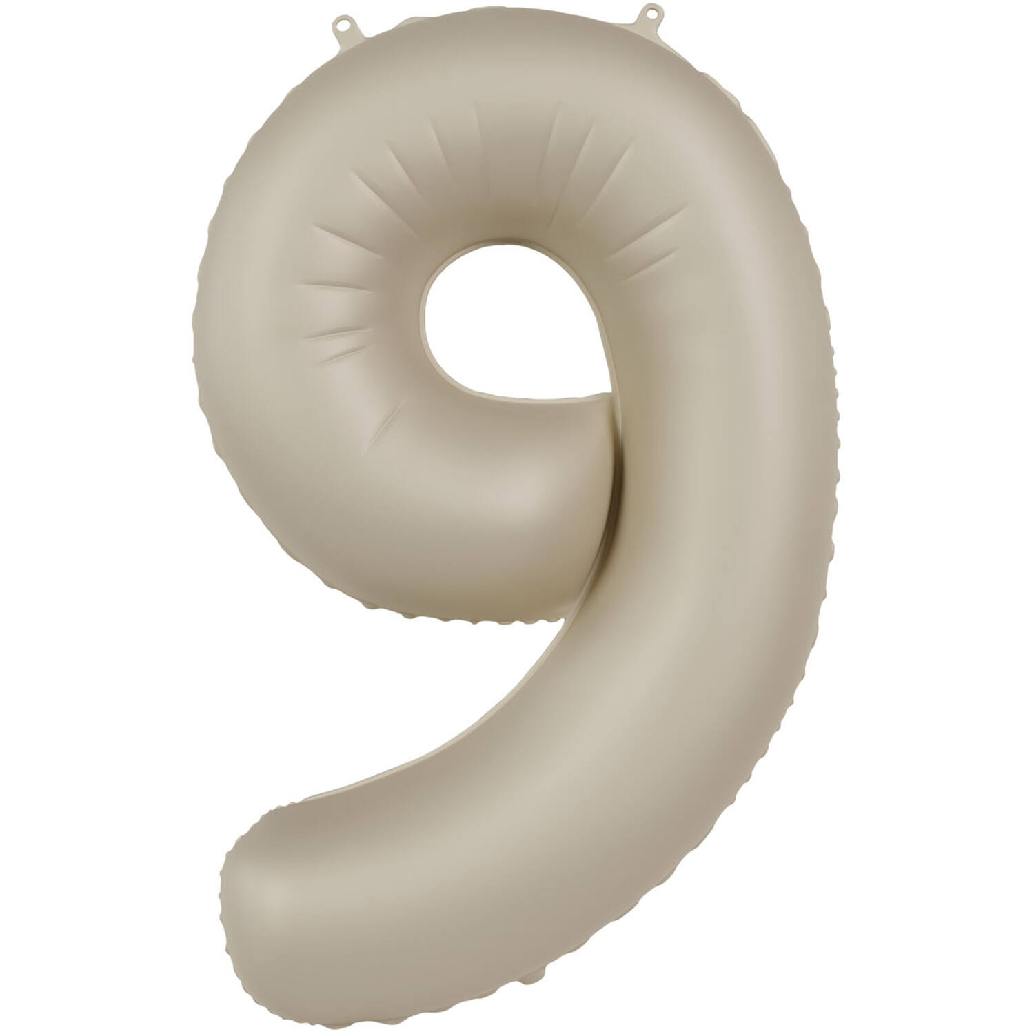 Foil balloon Number 9 - Creamy Latte - Ultra Matt - 86 cm
