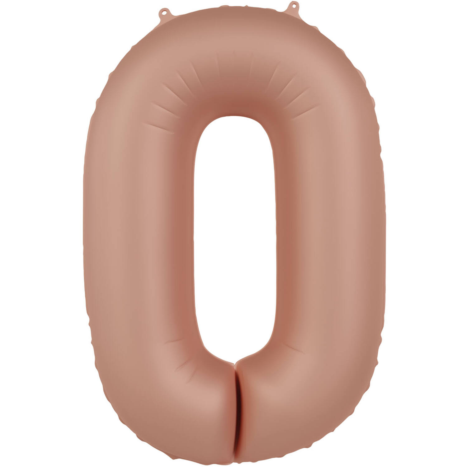 Foil balloon Number 0 - Vintage Rose - Ultra Matt - 86 cm
