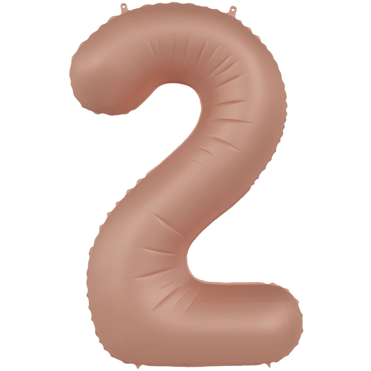 Foil balloon Number 2 - Vintage Rose - Ultra Matt - 86 cm
