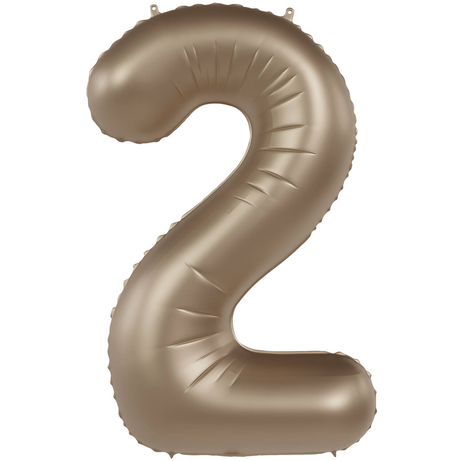 Foil balloon Number 2 - Starlight Gold - Satin Gloss - 86 cm