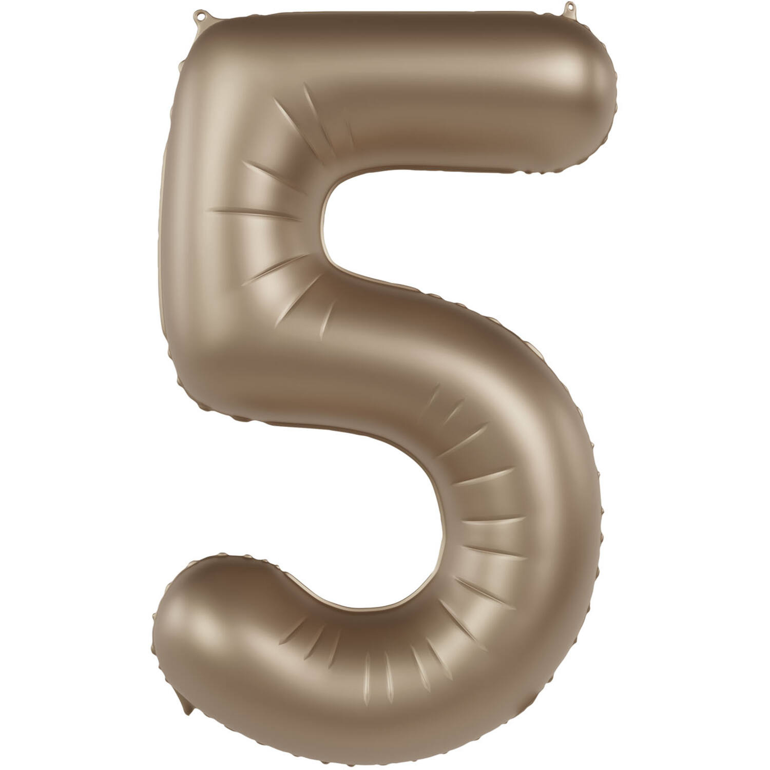 Foil balloon Number 5 - Starlight Gold - Satin Gloss - 86 cm