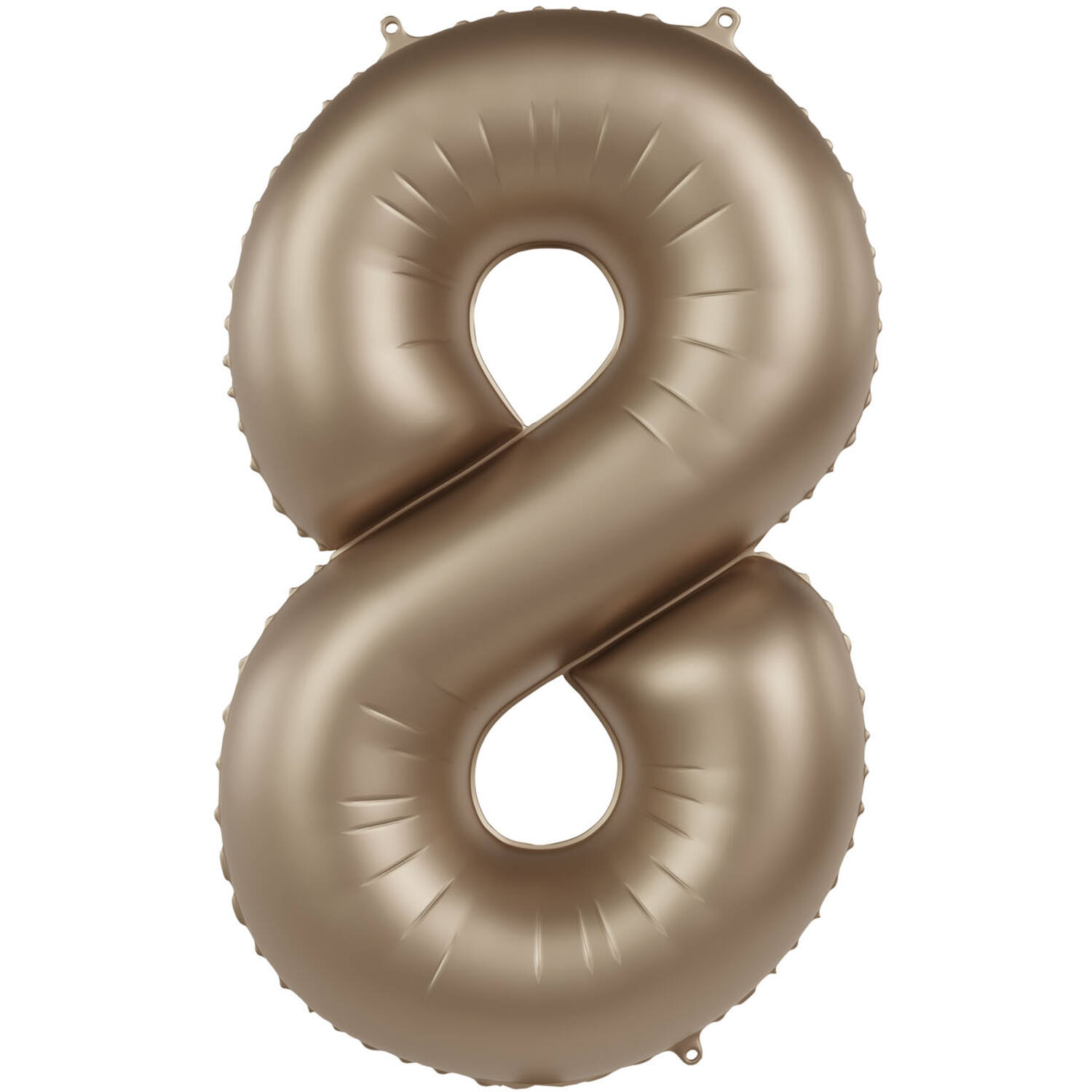 Foil balloon Number 8 - Starlight Gold - Satin Gloss - 86 cm