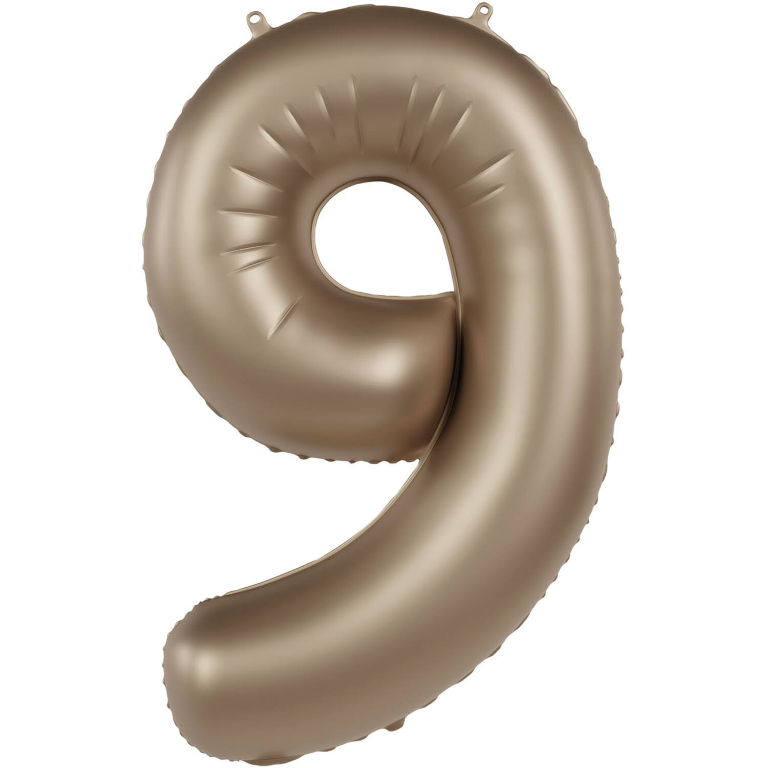 Foil balloon Number 9 - Starlight Gold - Satin Gloss - 86 cm