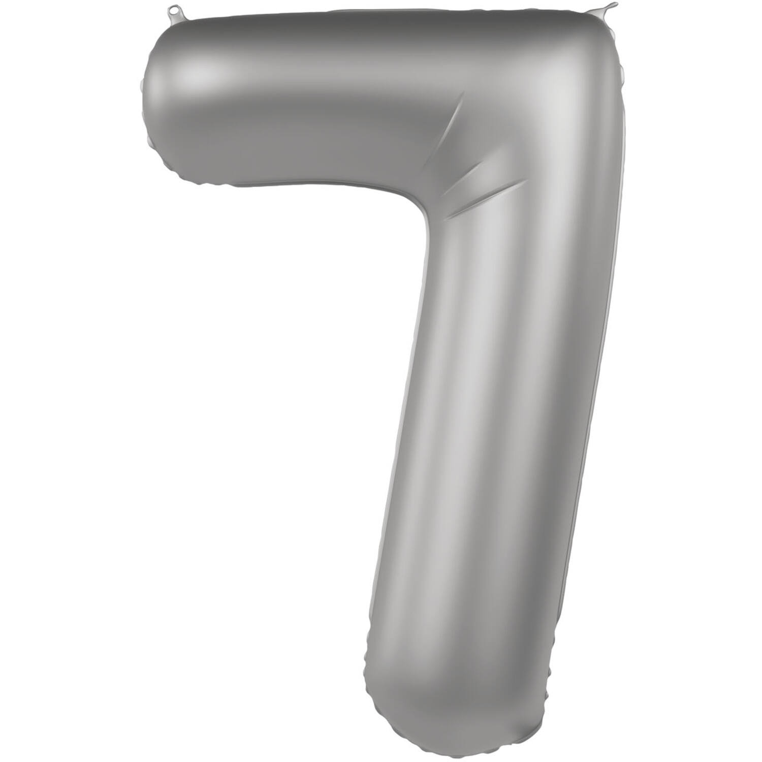 Foil balloon Number 7 - Moonlight Silver - Satin Gloss - 86 cm