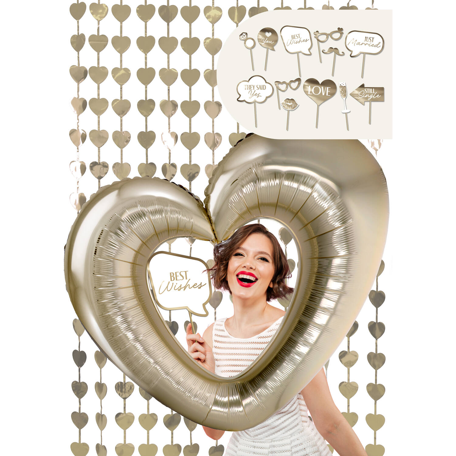 Photobooth Set - Wedding - 14 pieces