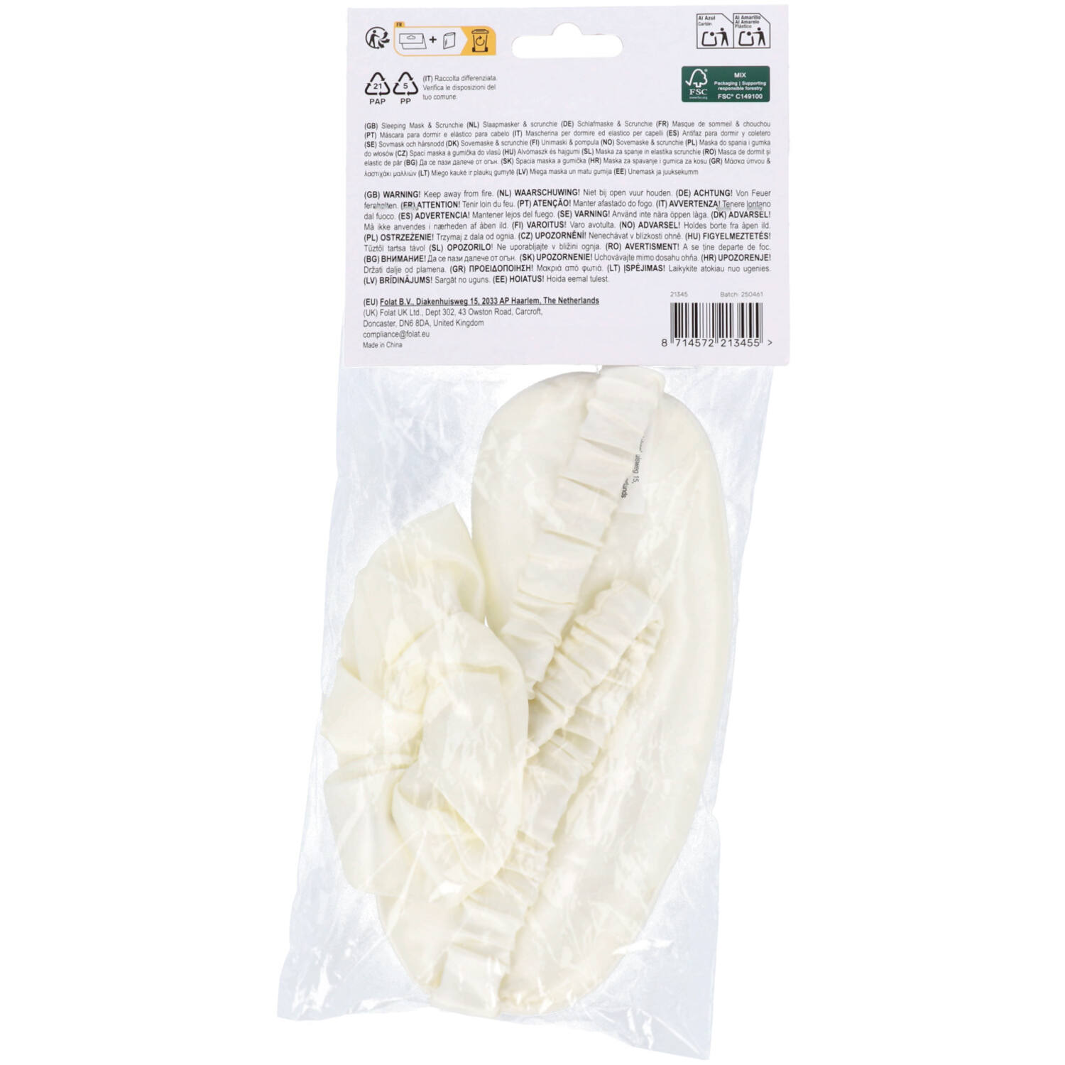 Sleep Mask & Scrunchie - Bride - Wedding - White