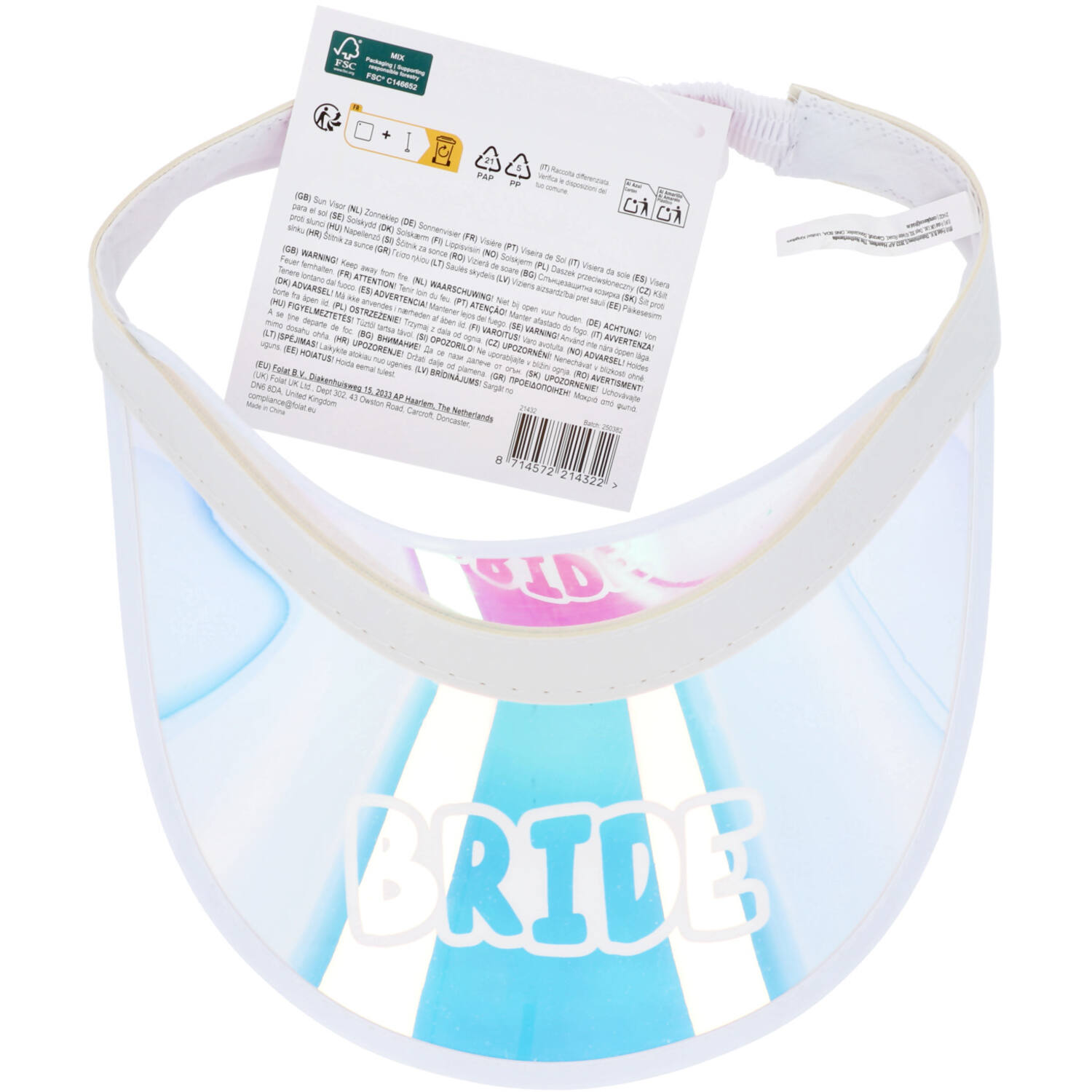 Sun visor cap - Bride - She Said Yaasss - White