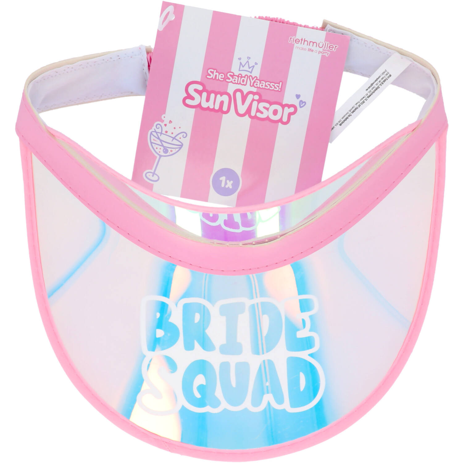 Sun visor cap - Bride Squad - She Said Yaasss - Pink