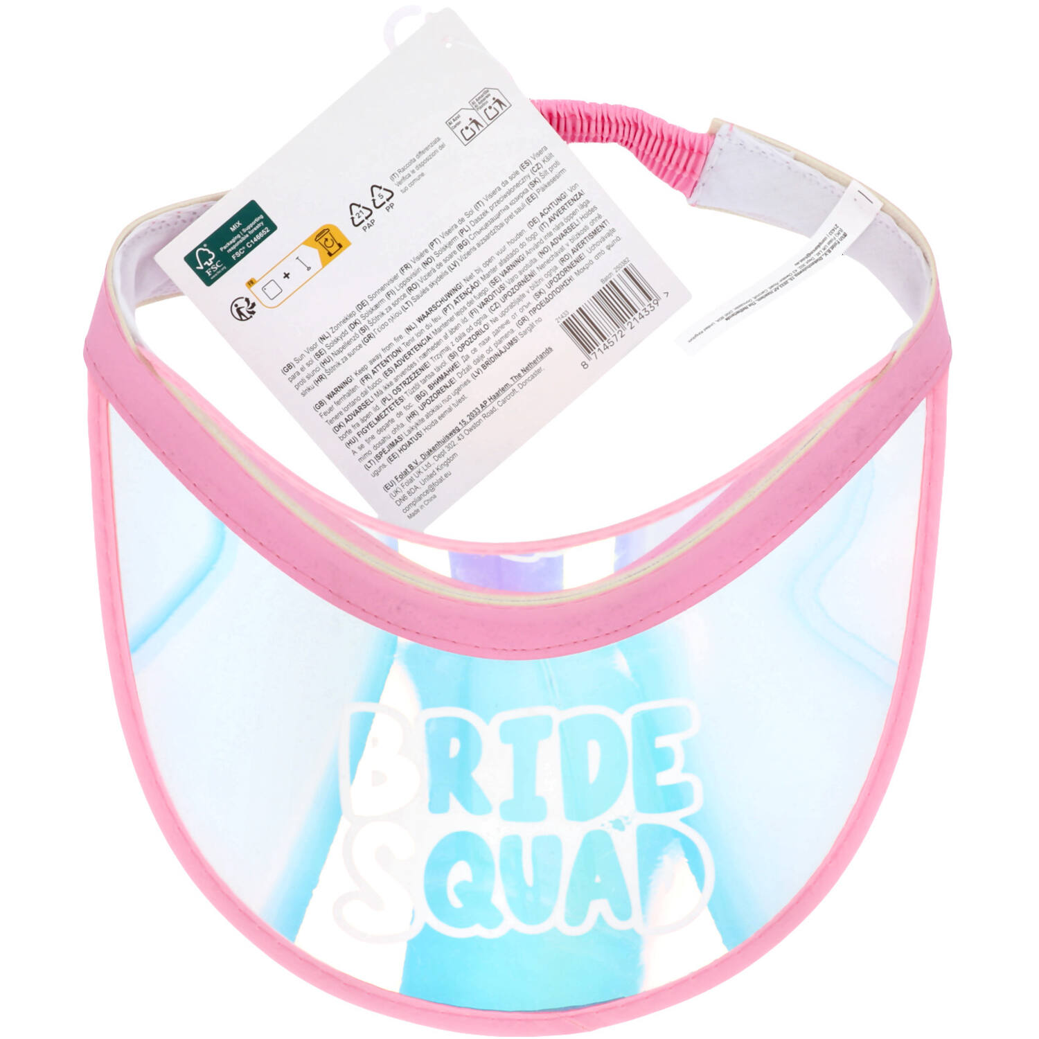 Sun visor cap - Bride Squad - She Said Yaasss - Pink