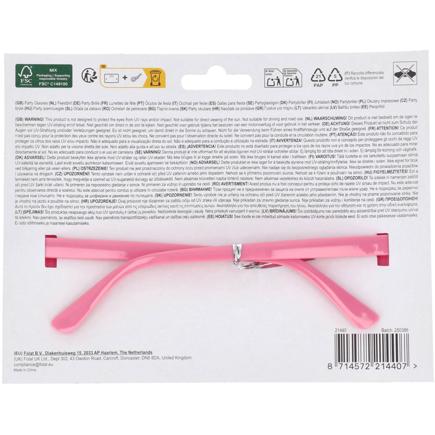 Glasses - Heart - She Said Yaasss - Pink