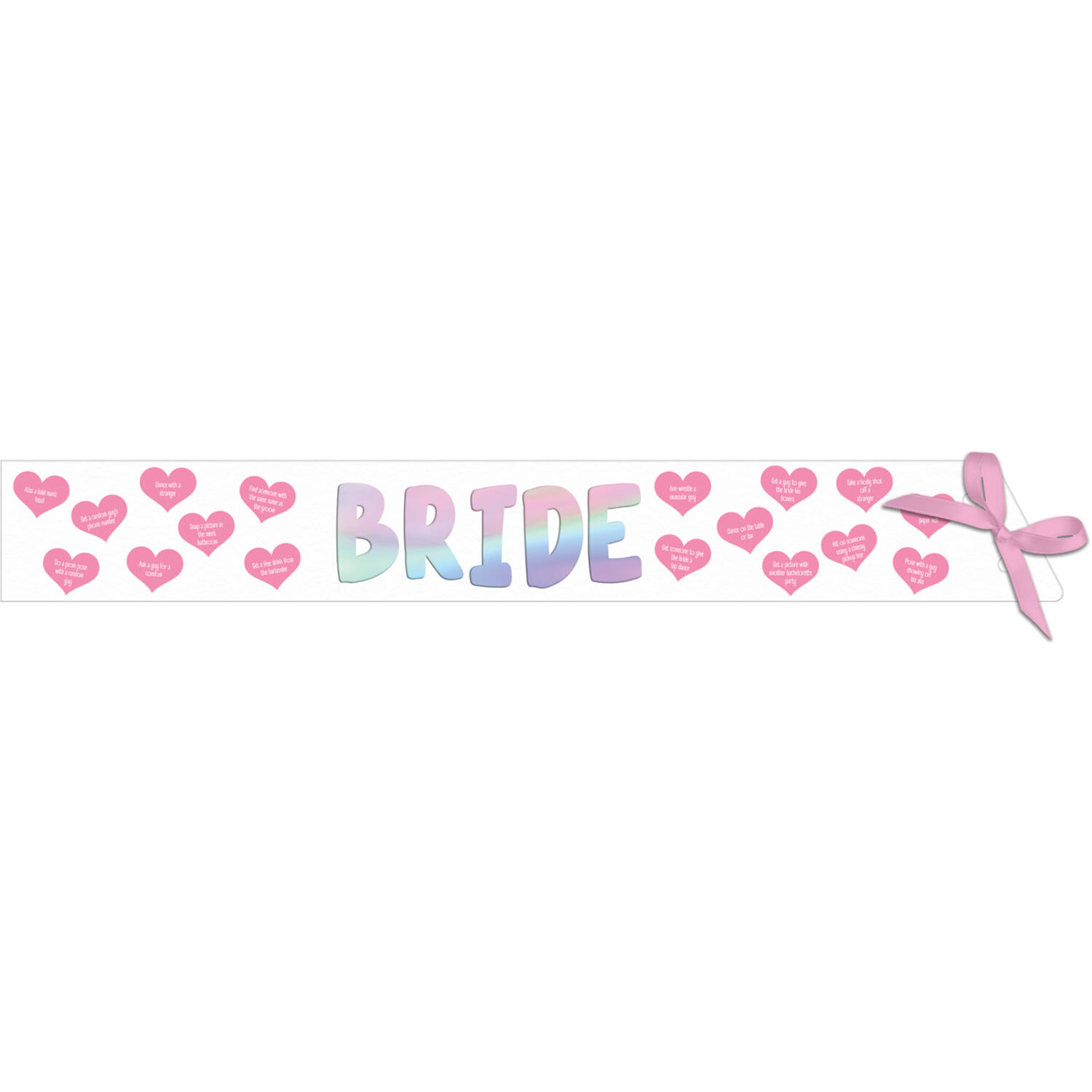 Sash and stickers - Bride - She Said Yaasss - White - 1.5 meter
