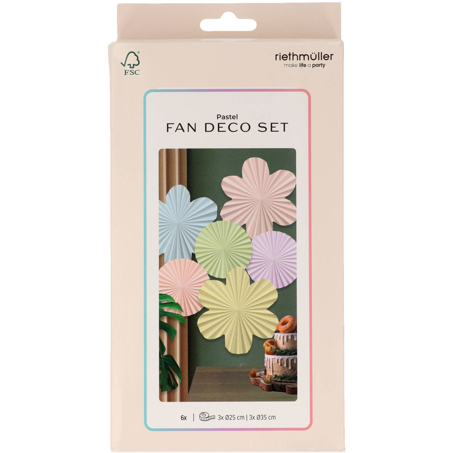 Deco Fan Set - Dreamy Pastels - 6 pieces