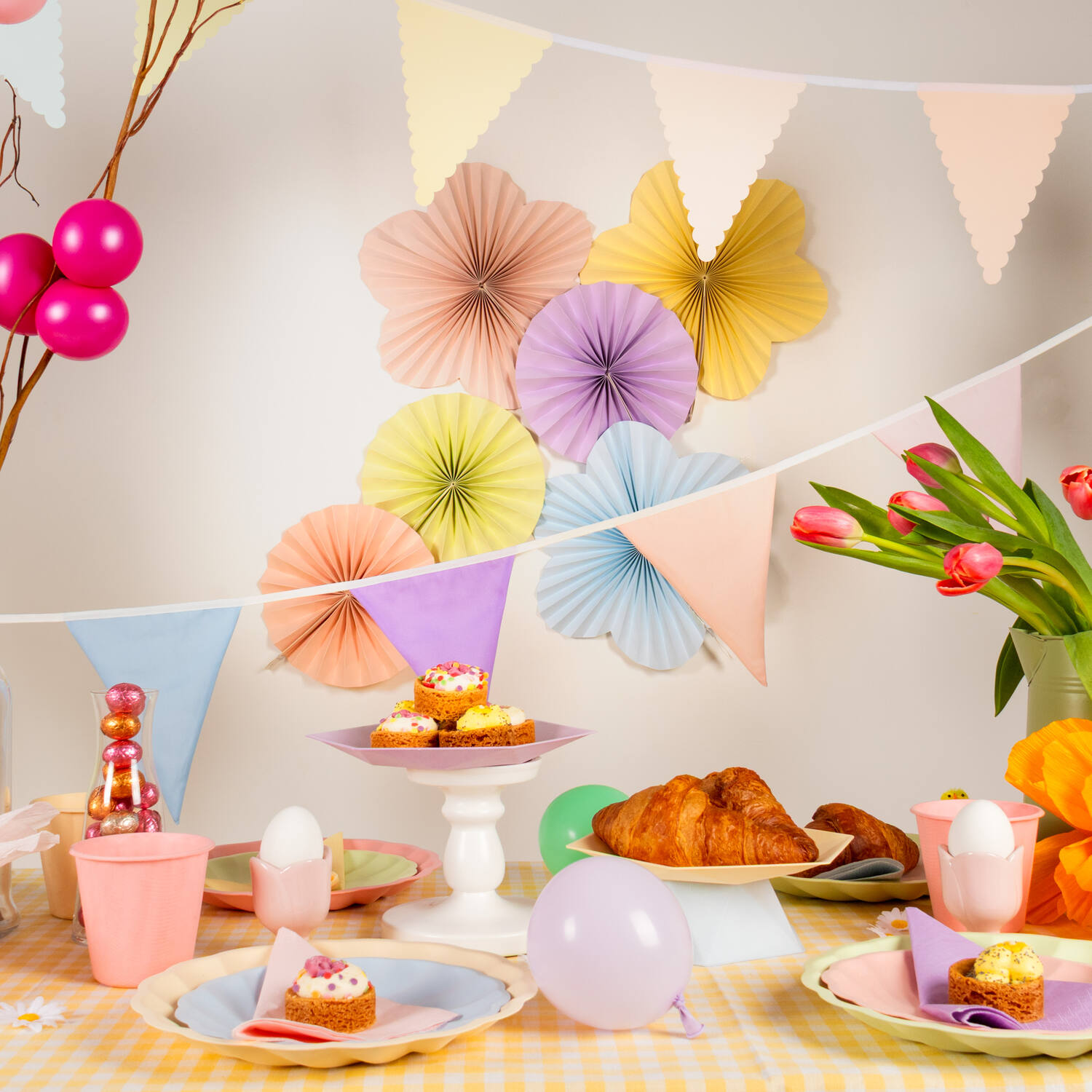 Deco Fan Set - Dreamy Pastels - 6 pieces