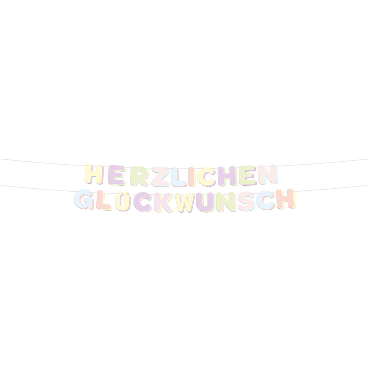 Letter Banner - HERZLICHEN GLÜCKWUNSCH - Dreamy Pastels - 3 metres