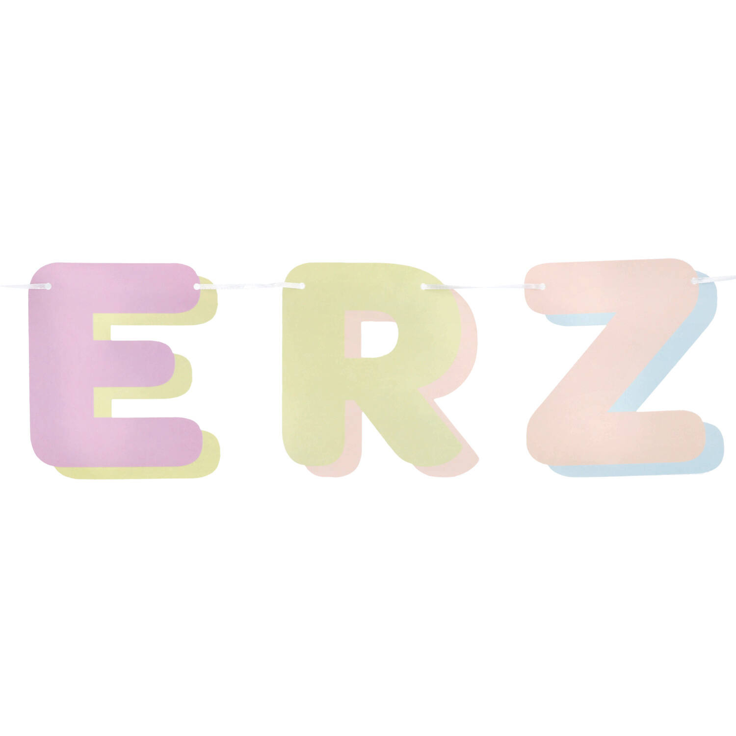 Letter Banner - HERZLICHEN GLÜCKWUNSCH - Dreamy Pastels - 3 metres