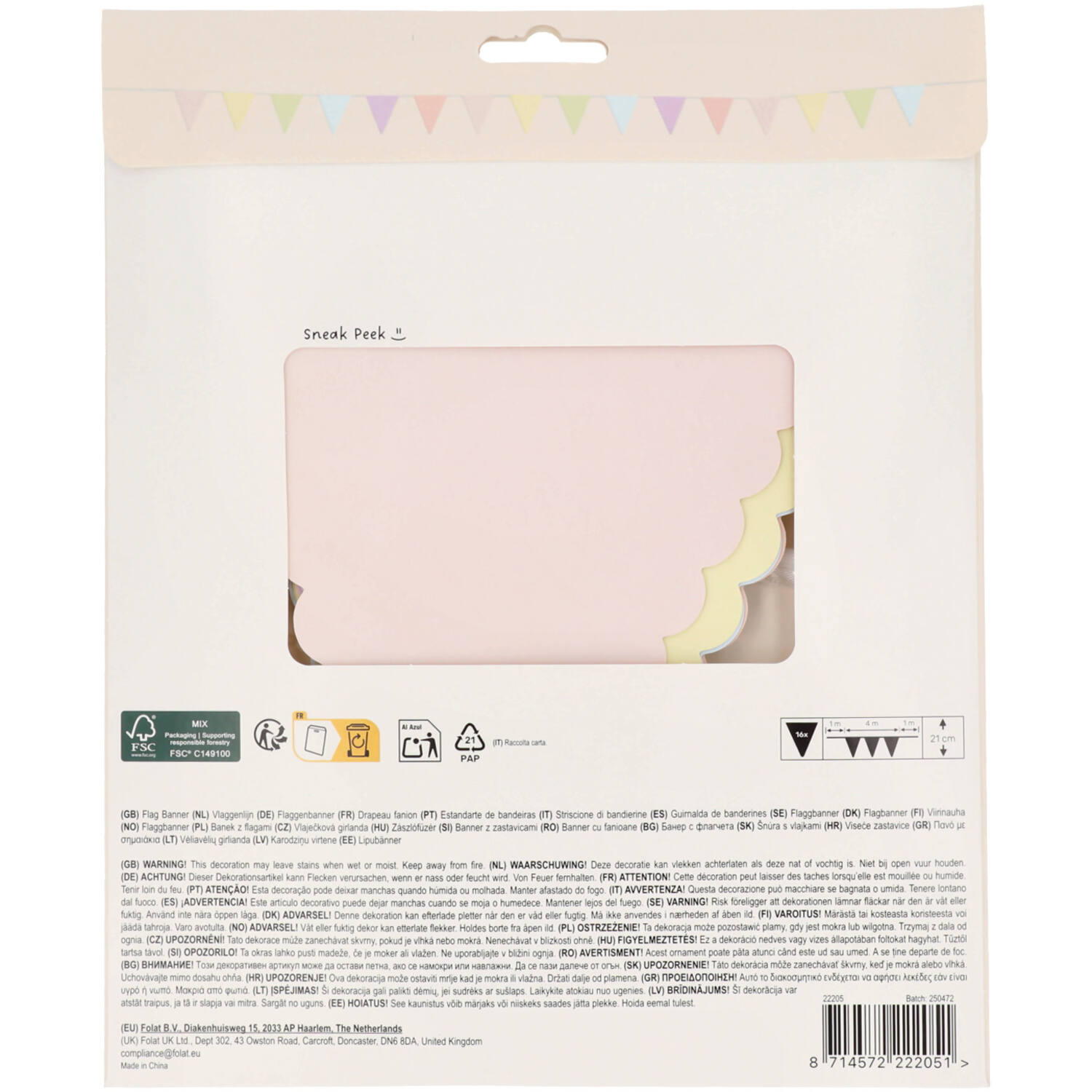 Flag Banner - Dreamy Pastels - 6 metres