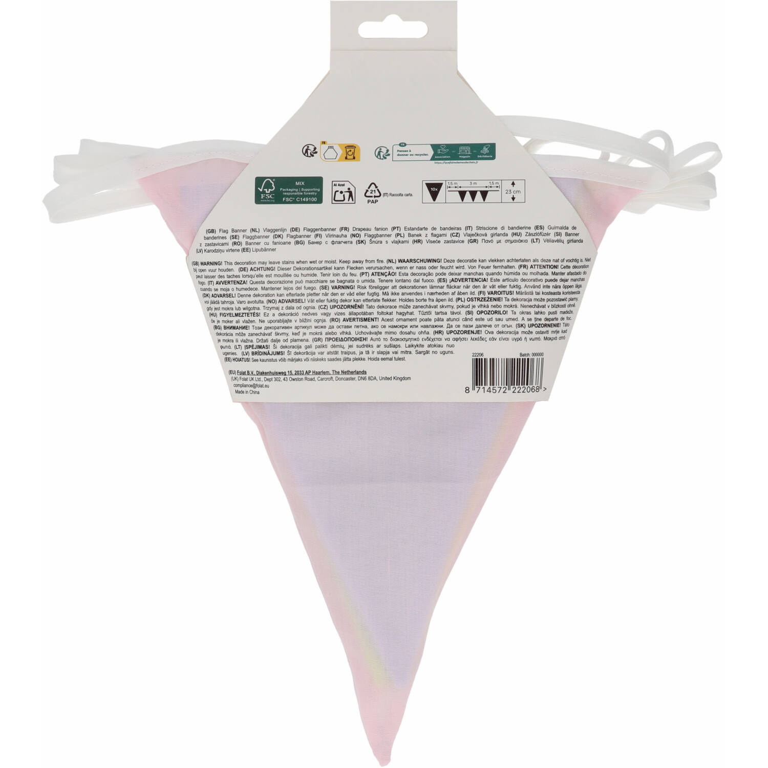 Flag Banner - Dreamy Pastels - Polyester/Cotton - 6 metres