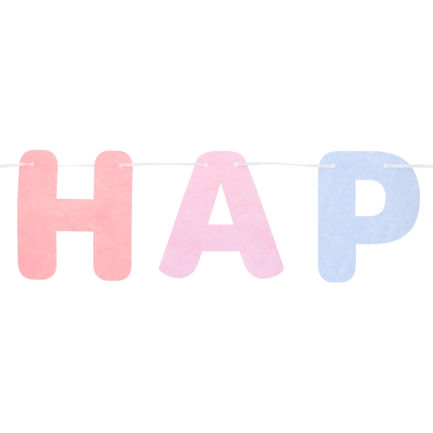 Letter Banner - HAPPY BIRTHDAY - Dreamy Pastels - Felt - 2.8 metres