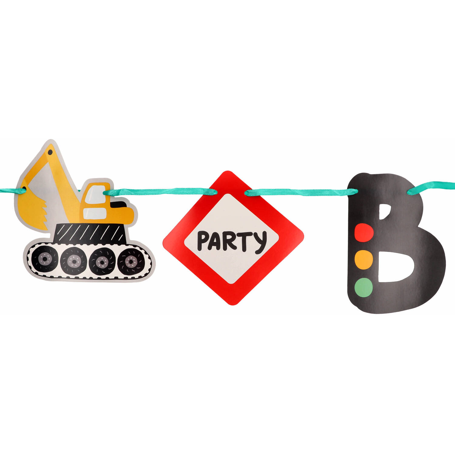 Letter Banner Set - Happy Birthday - Wacky Wheels - 1.5 meter