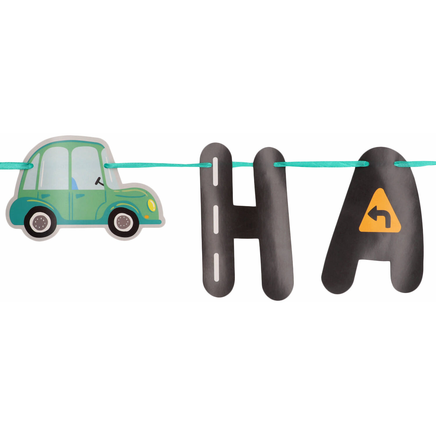 Letter Banner Set - Happy Birthday - Wacky Wheels - 1.5 meter