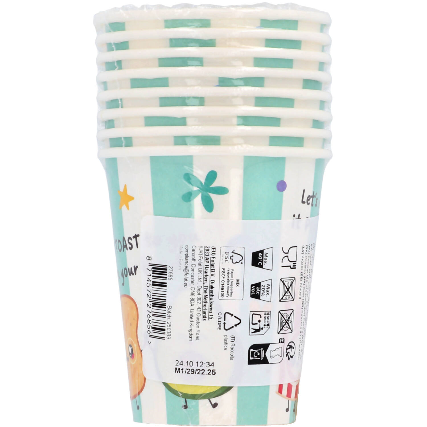 Cups - Kawaii Party - 250 ml - 8 pieces