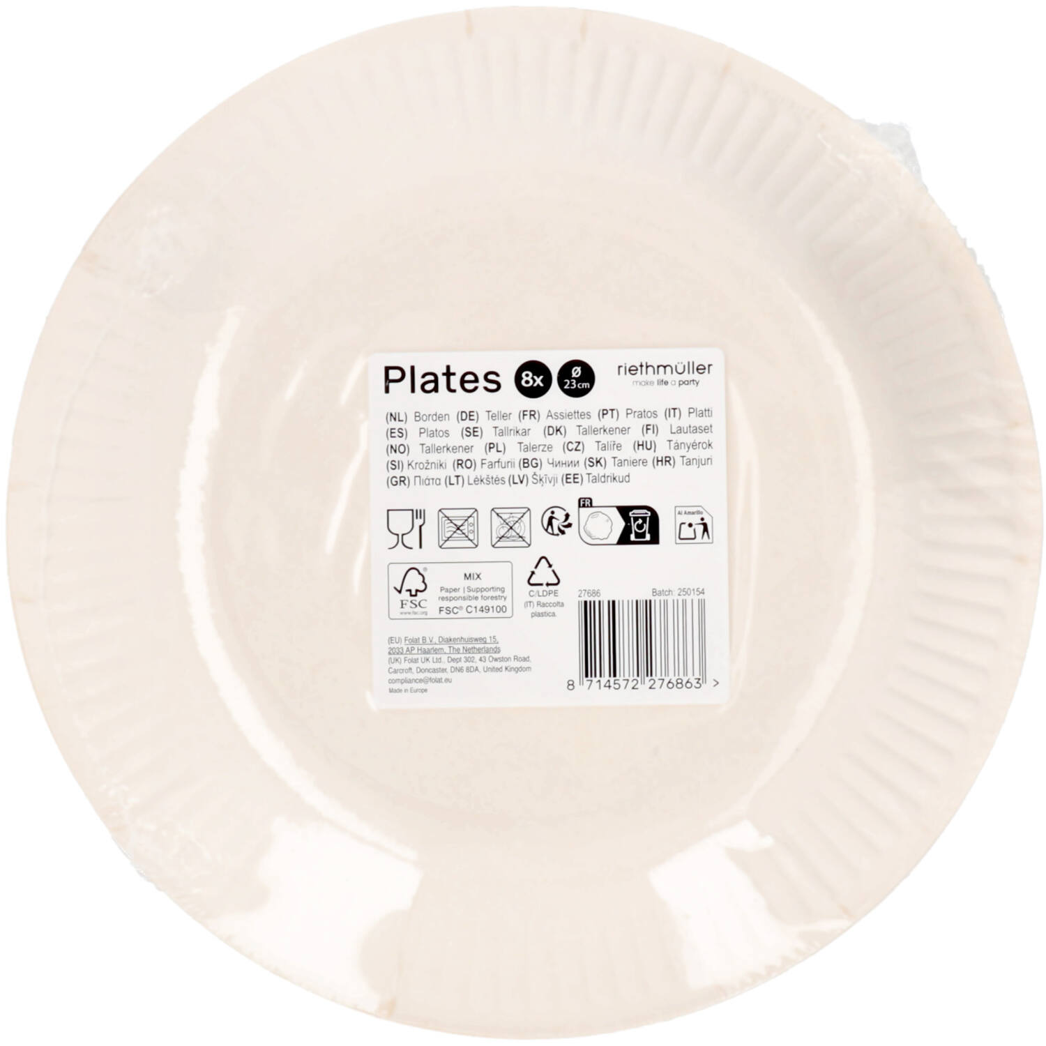 Plates - Kawaii Party - 23 cm - 8 pieces
