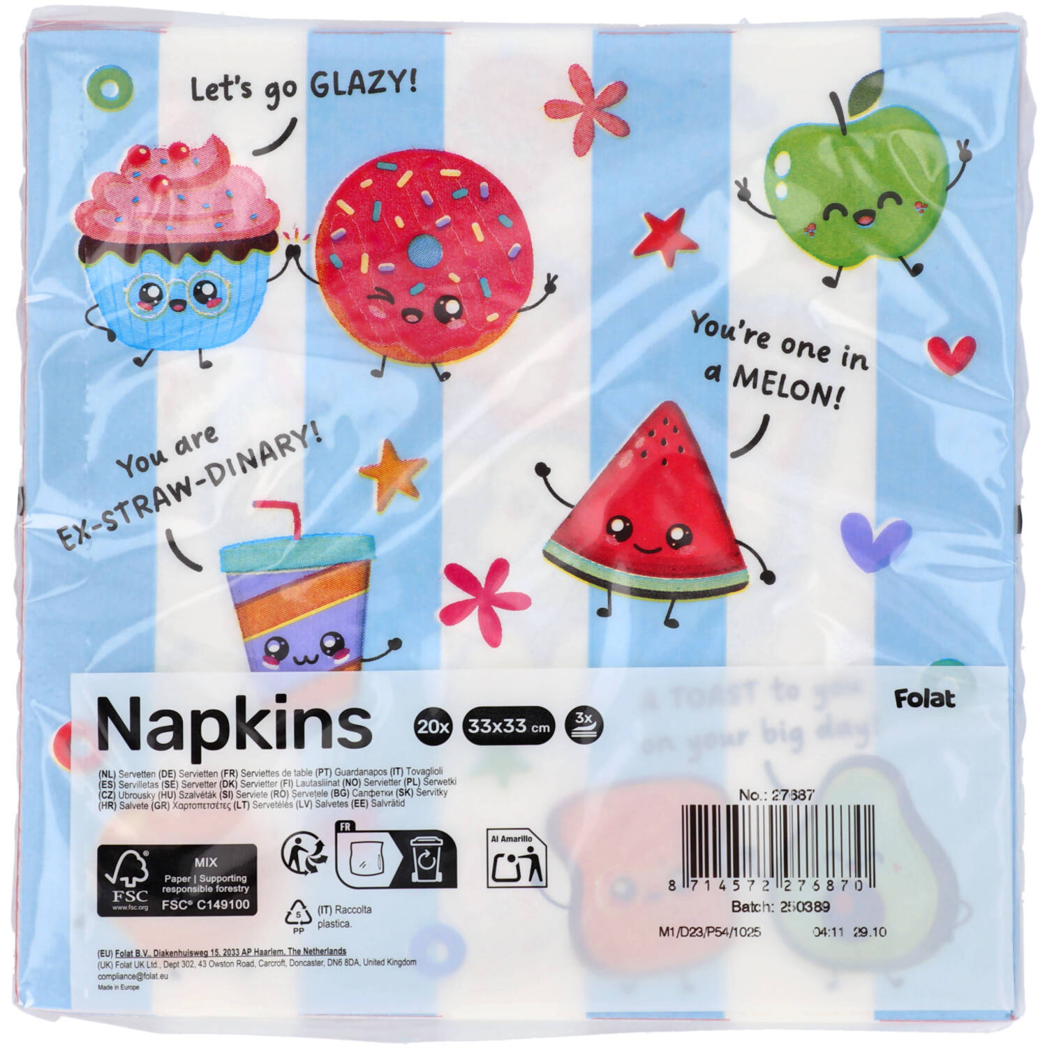 Napkins - Kawaii Party - 33x33cm - 20 pieces