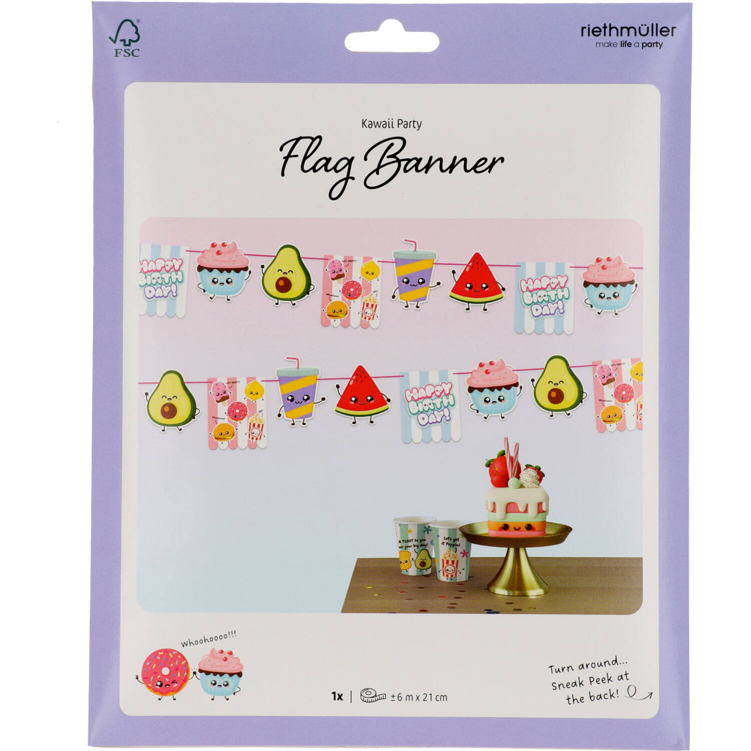 Flag Banner - Kawaii Party - 6 metres
