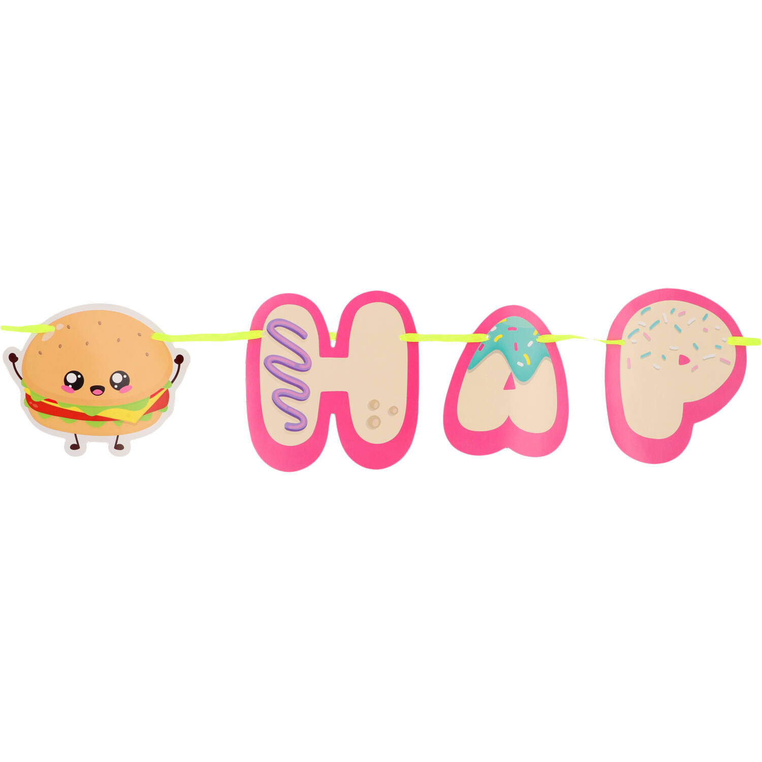 Letter Banner Set - Happy Birthday - Kawaii Party - 1.5 metres