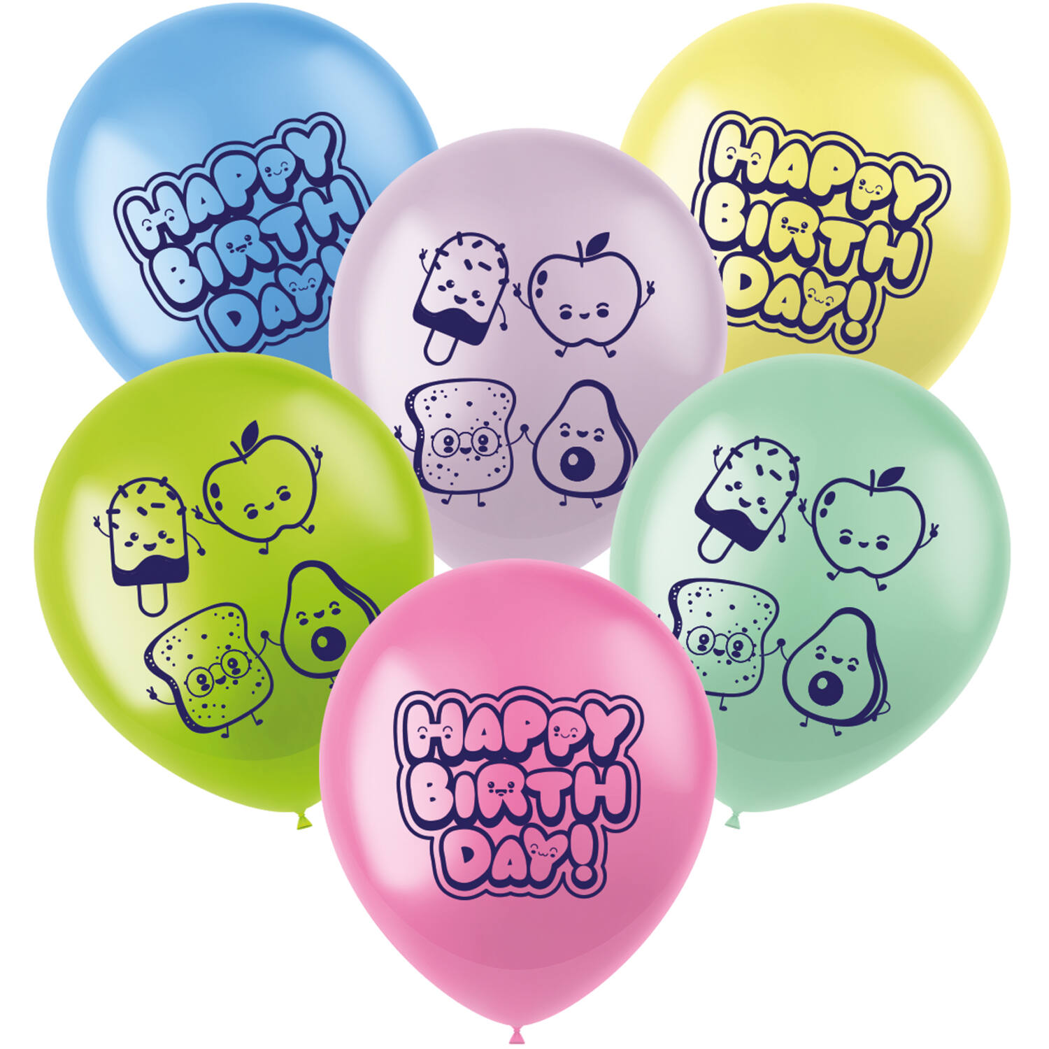 Latex Balloons - Kawaii Party - 33 cm - 6 pieces