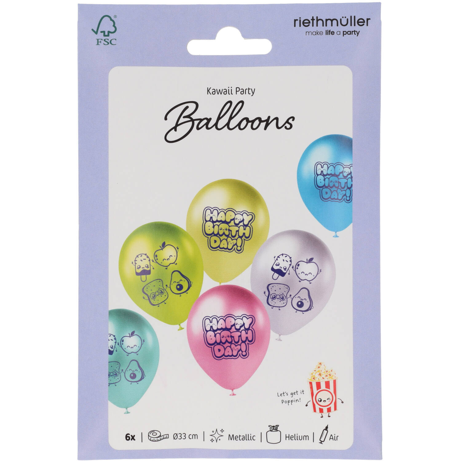 Latex Balloons - Kawaii Party - 33 cm - 6 pieces