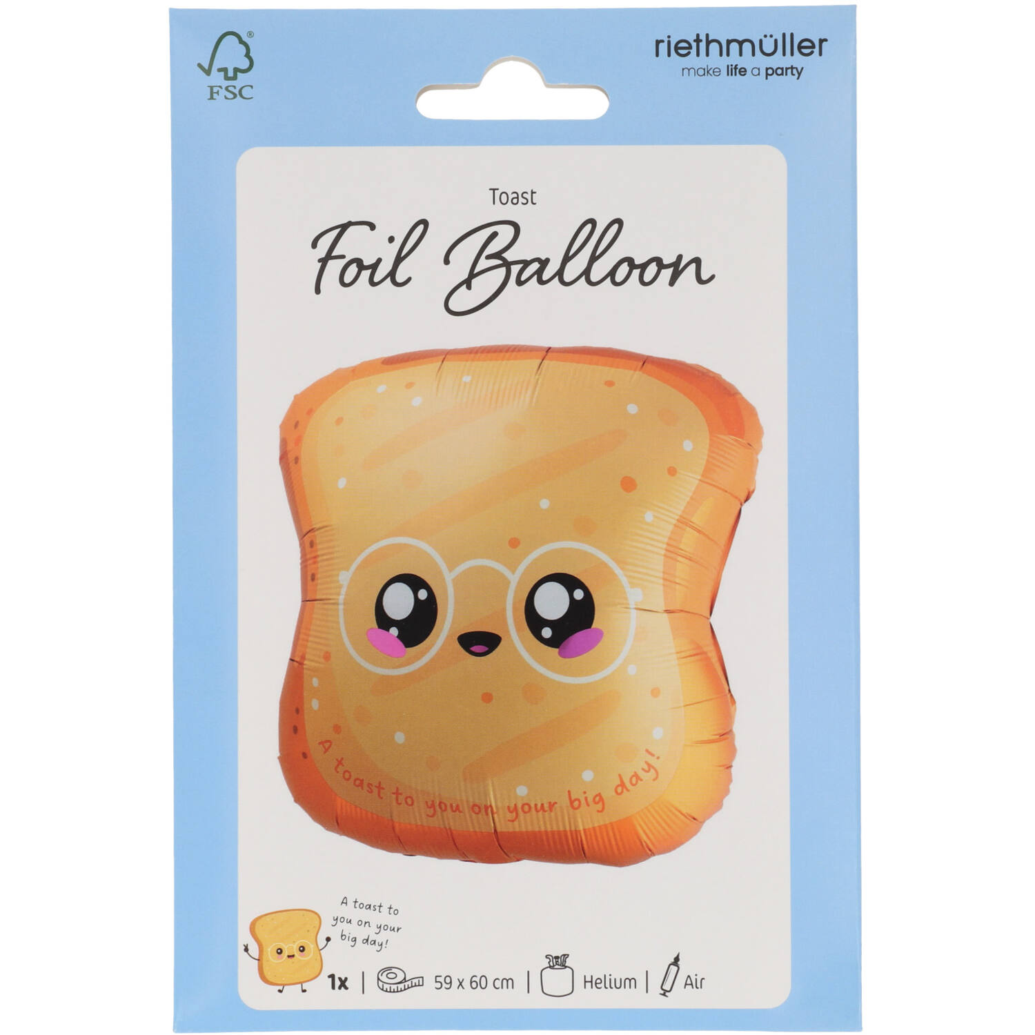 Foil Balloon - Shape - Toast - 60x60cm