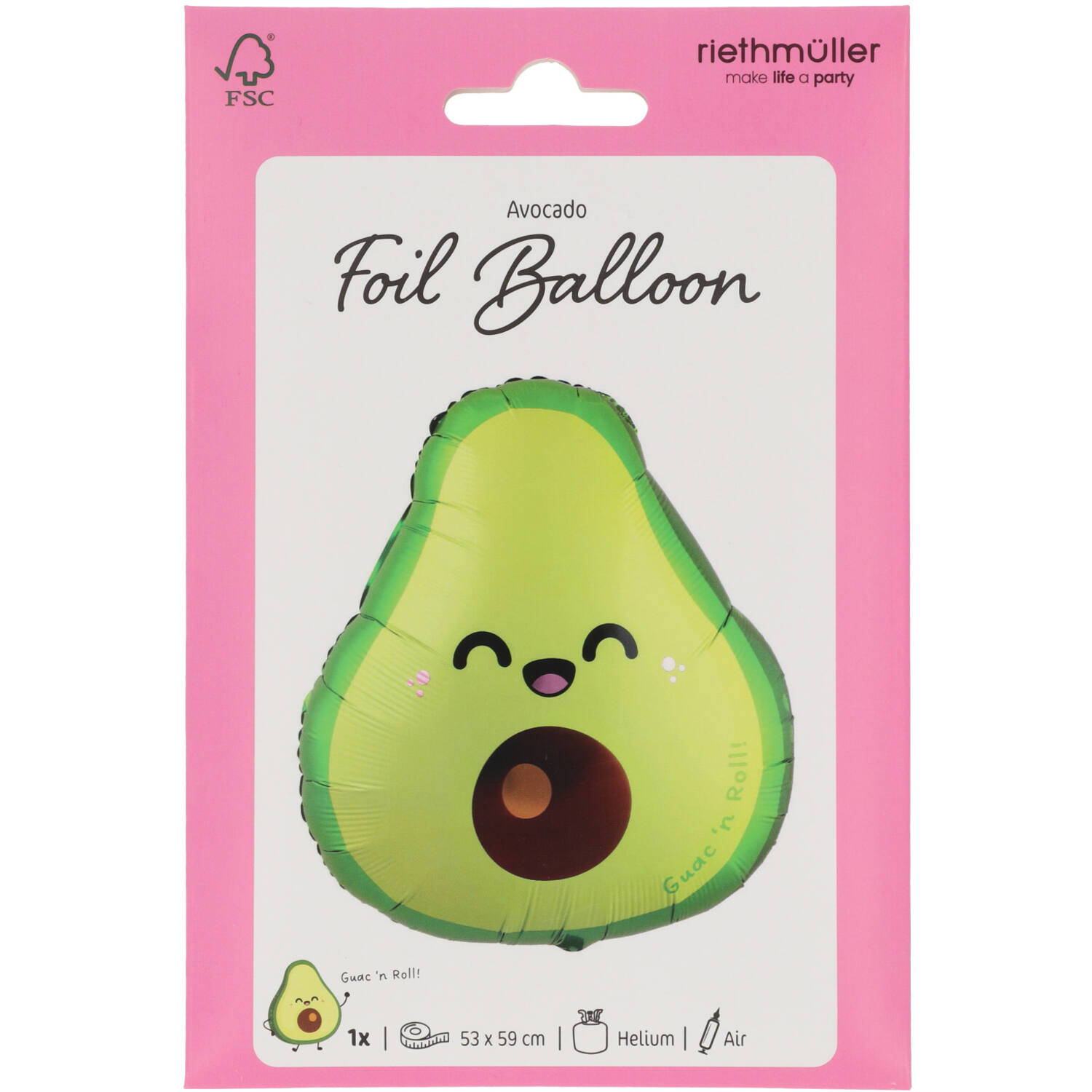 Foil Balloon - Shape - Avocado - 52x60 cm