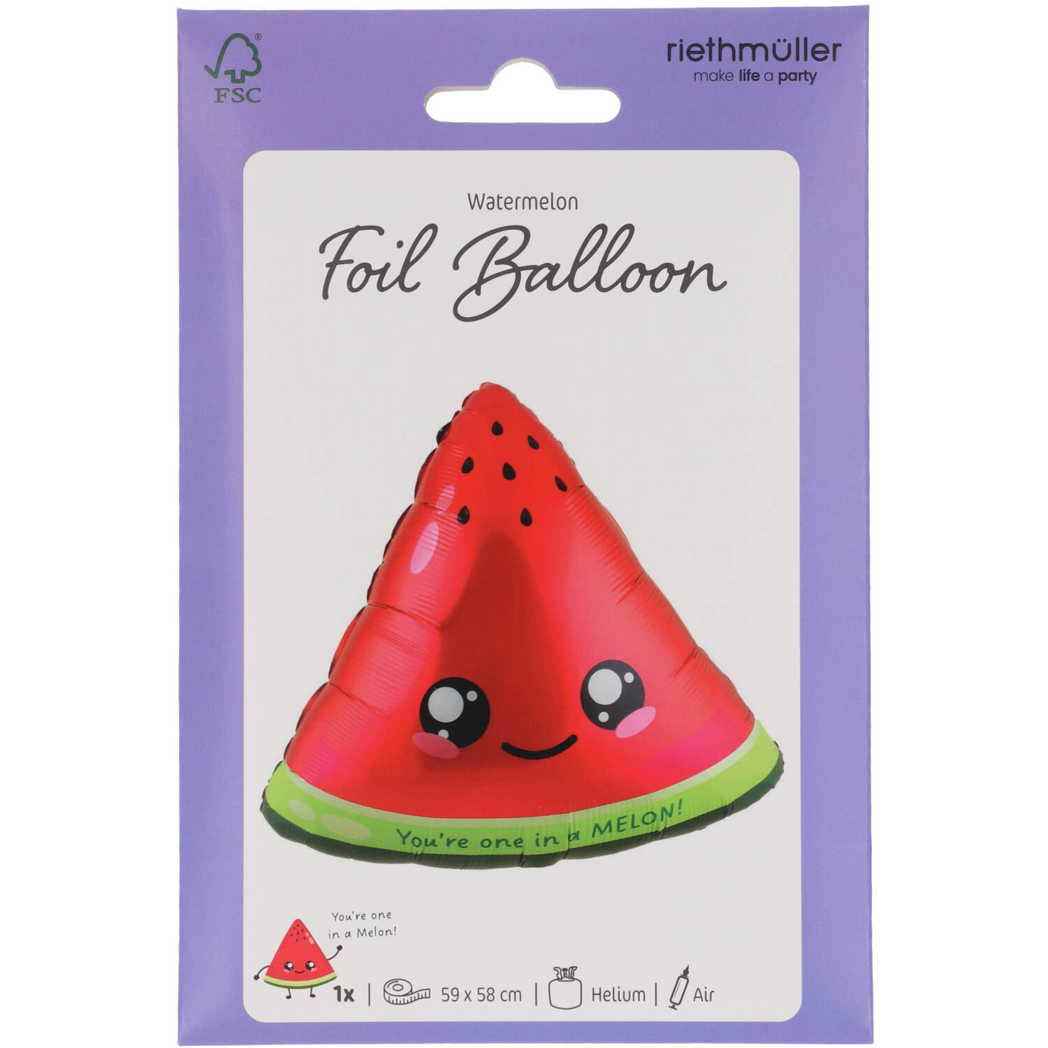 Foil Balloon - Shape - Watermelon - 60x57 cm