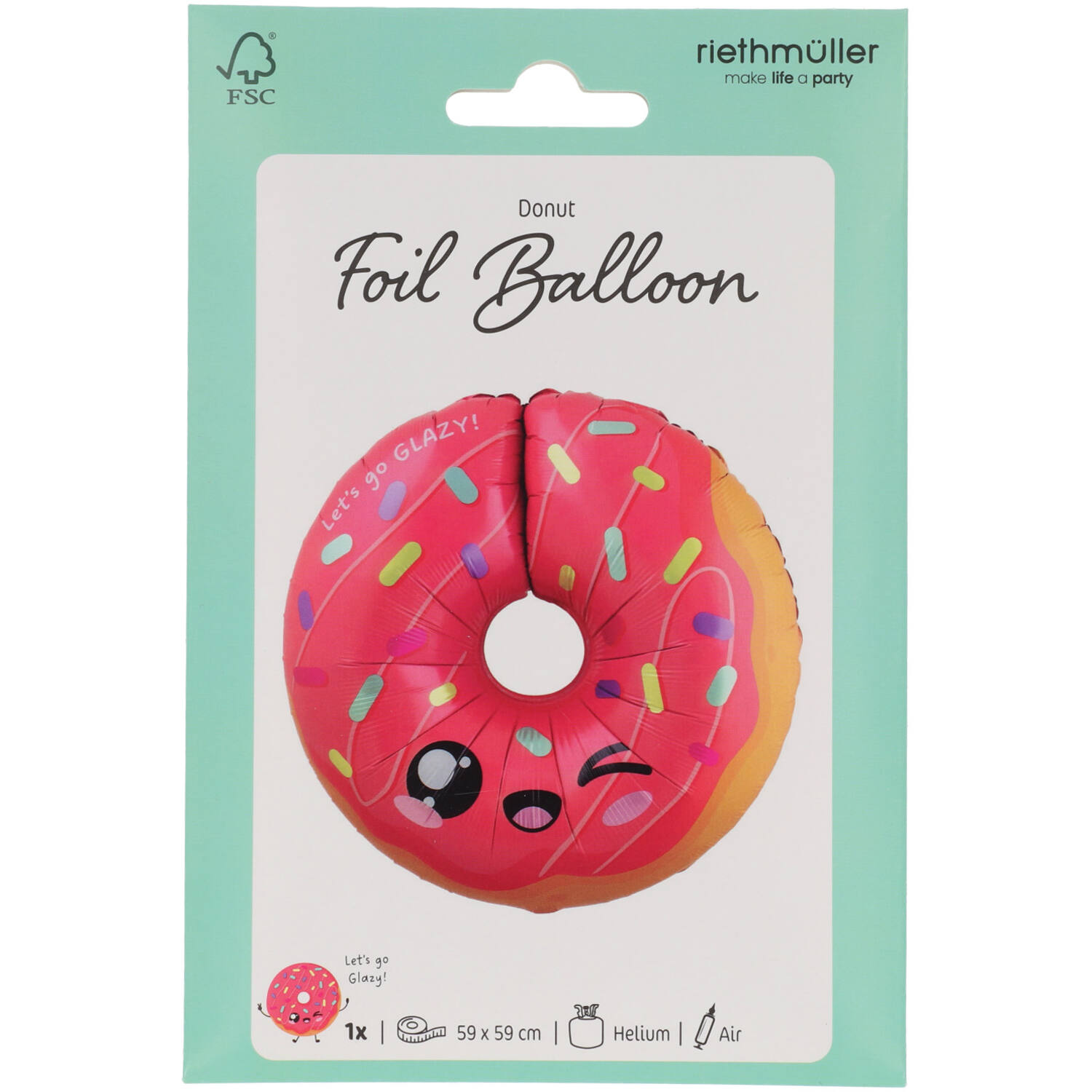 Foil Balloon - Shape - Donut - 60x59 cm