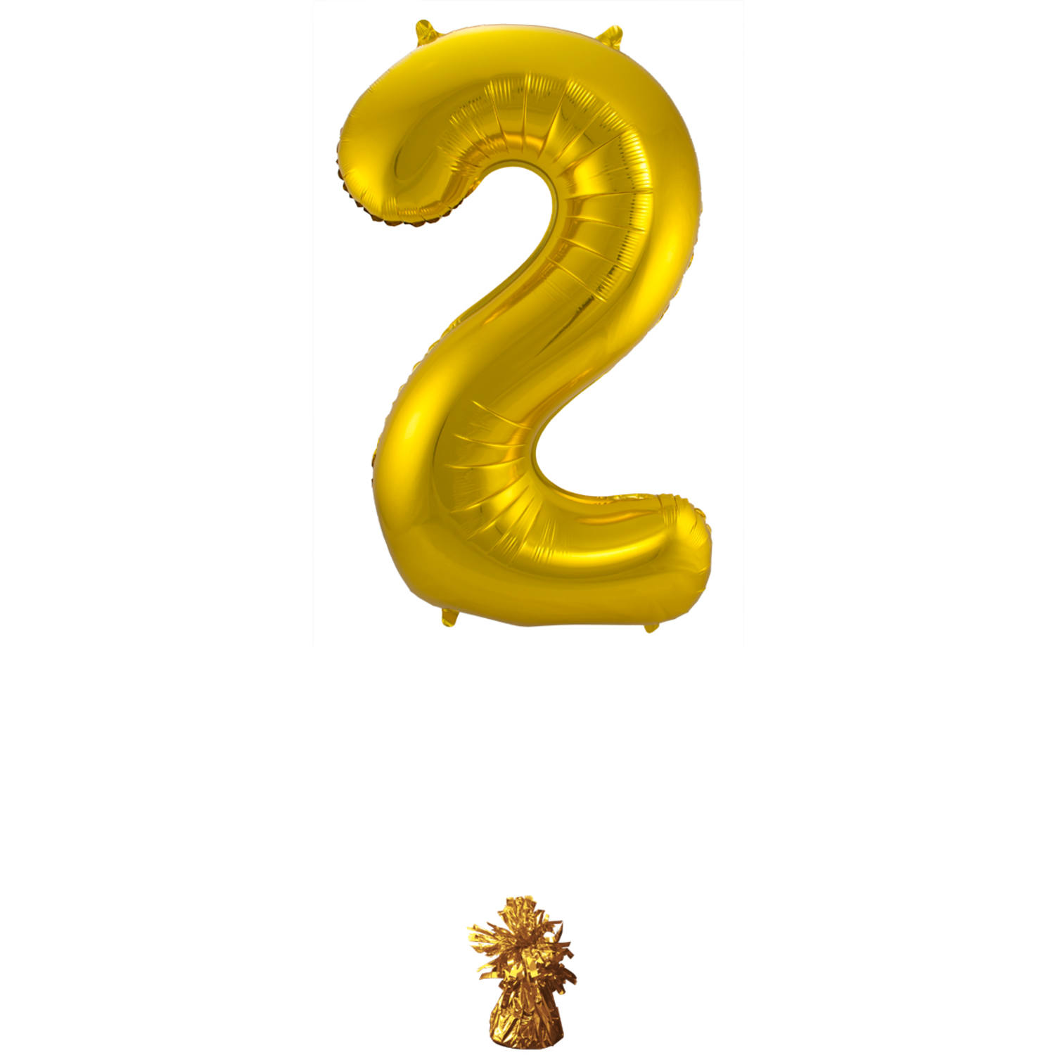 Foil Balloon Number 2 - Gold - 86 cm