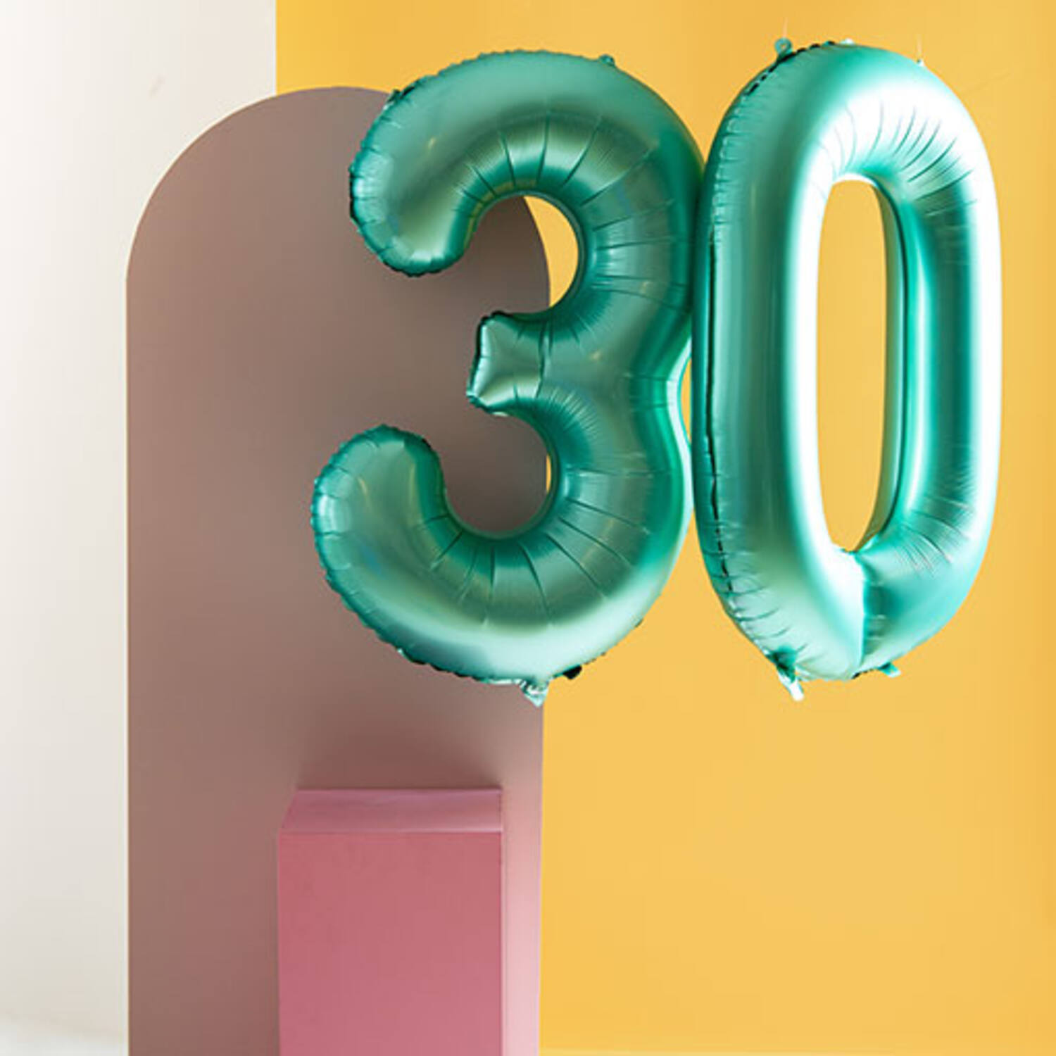 Foil Balloon Number 0 - Green Metallic Mat - 86 cm