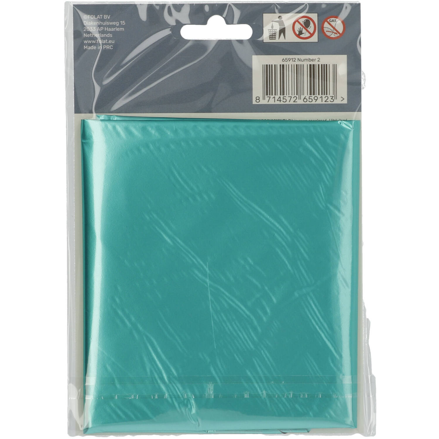 Foil Balloon Number 2 - Green Metallic Mat - 86 cm 