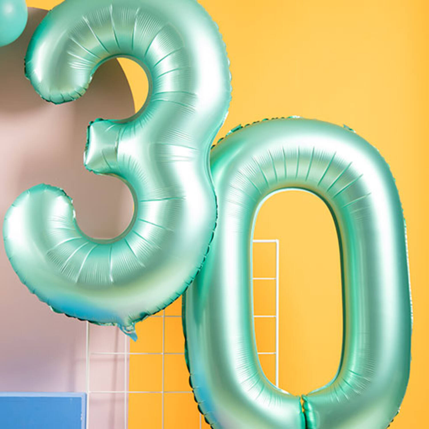Foil Balloon Number 3 - Green Metallic Mat - 86 cm