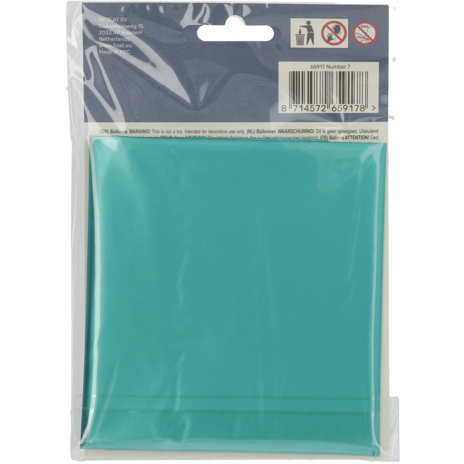 Foil Balloon Number 7 - Green Metallic Mat - 86 cm