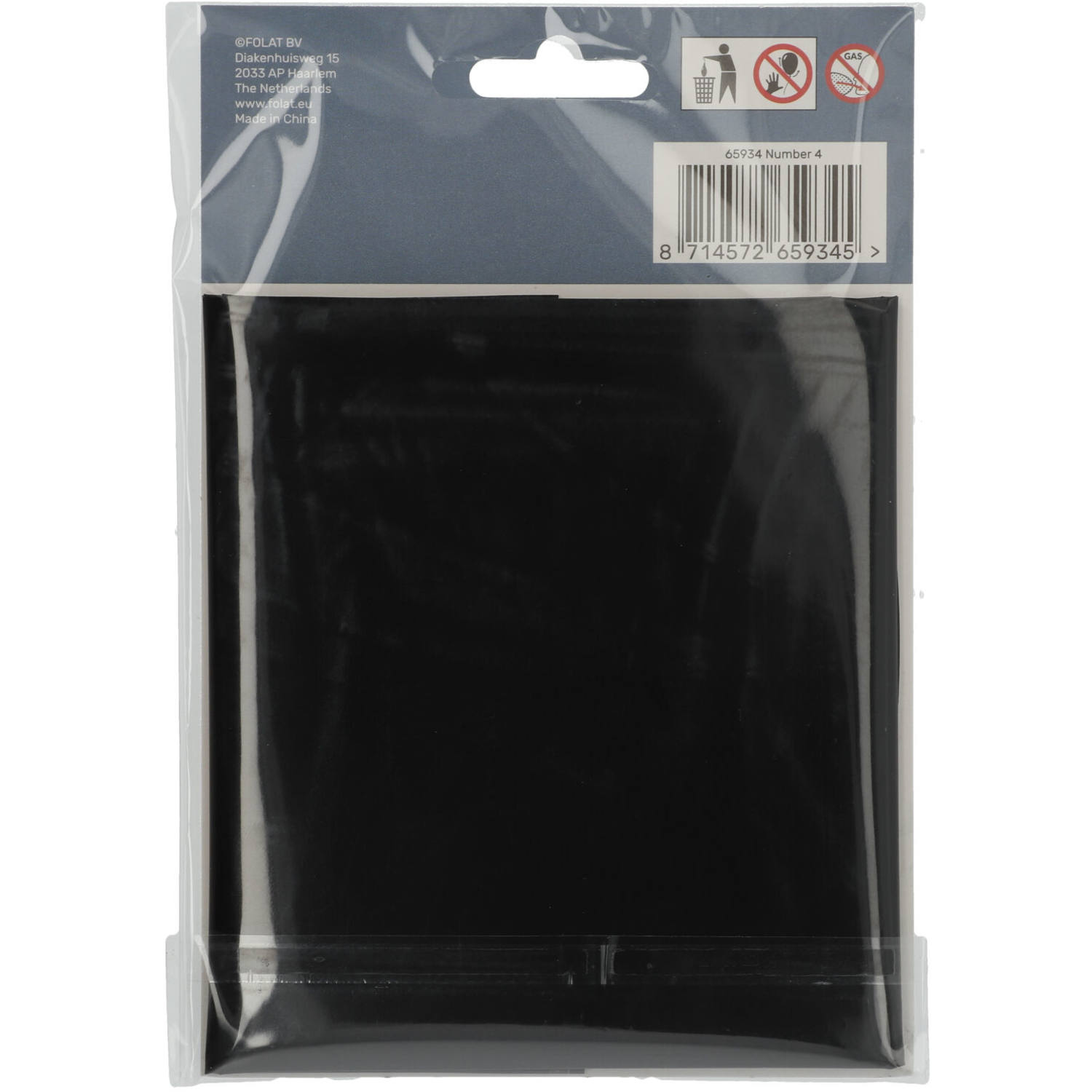 Foil Balloon Number 4 Black Metallic Matt - 86 cm
