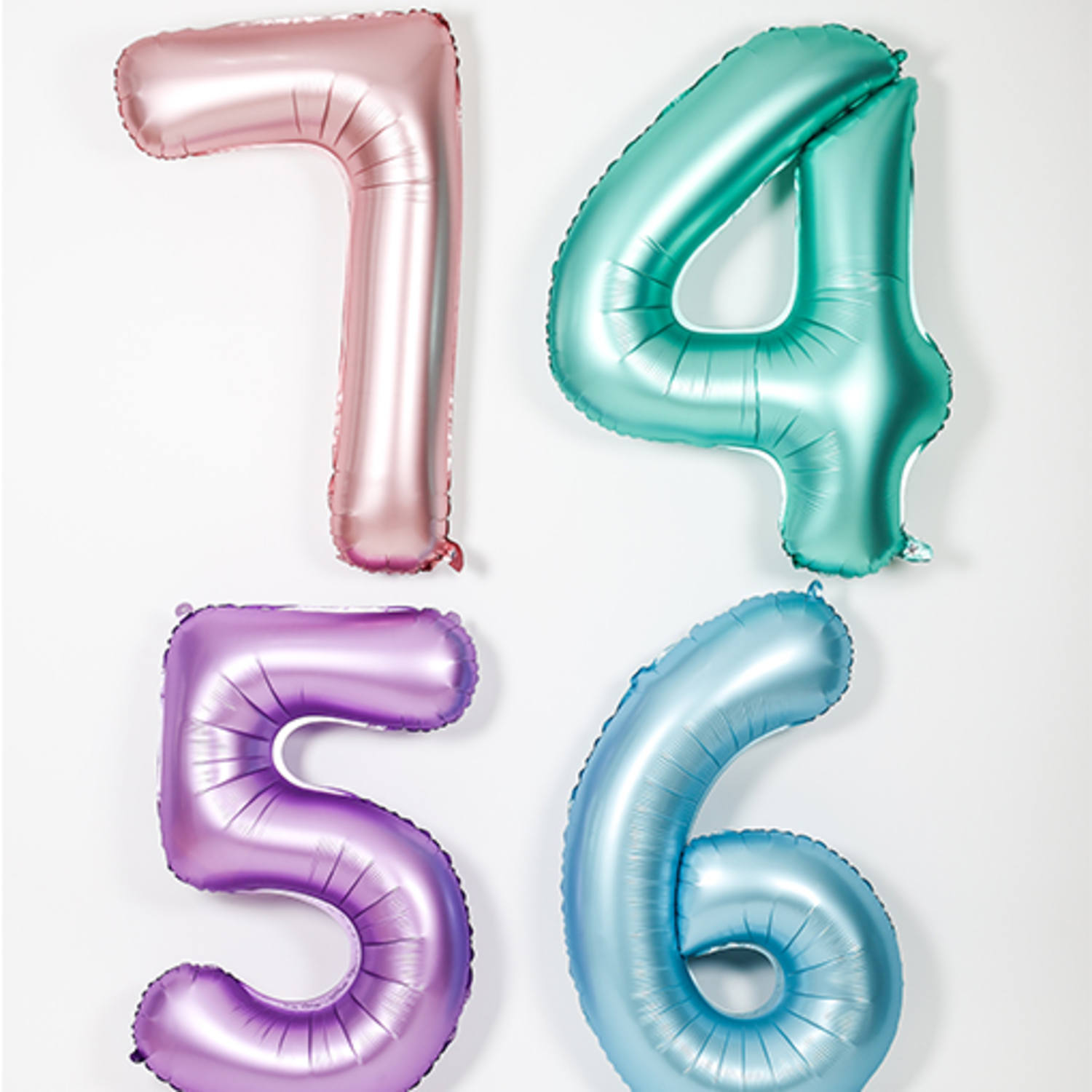 Foil Balloon Number 0 Pastel Pink Metallic Matt - 86 cm