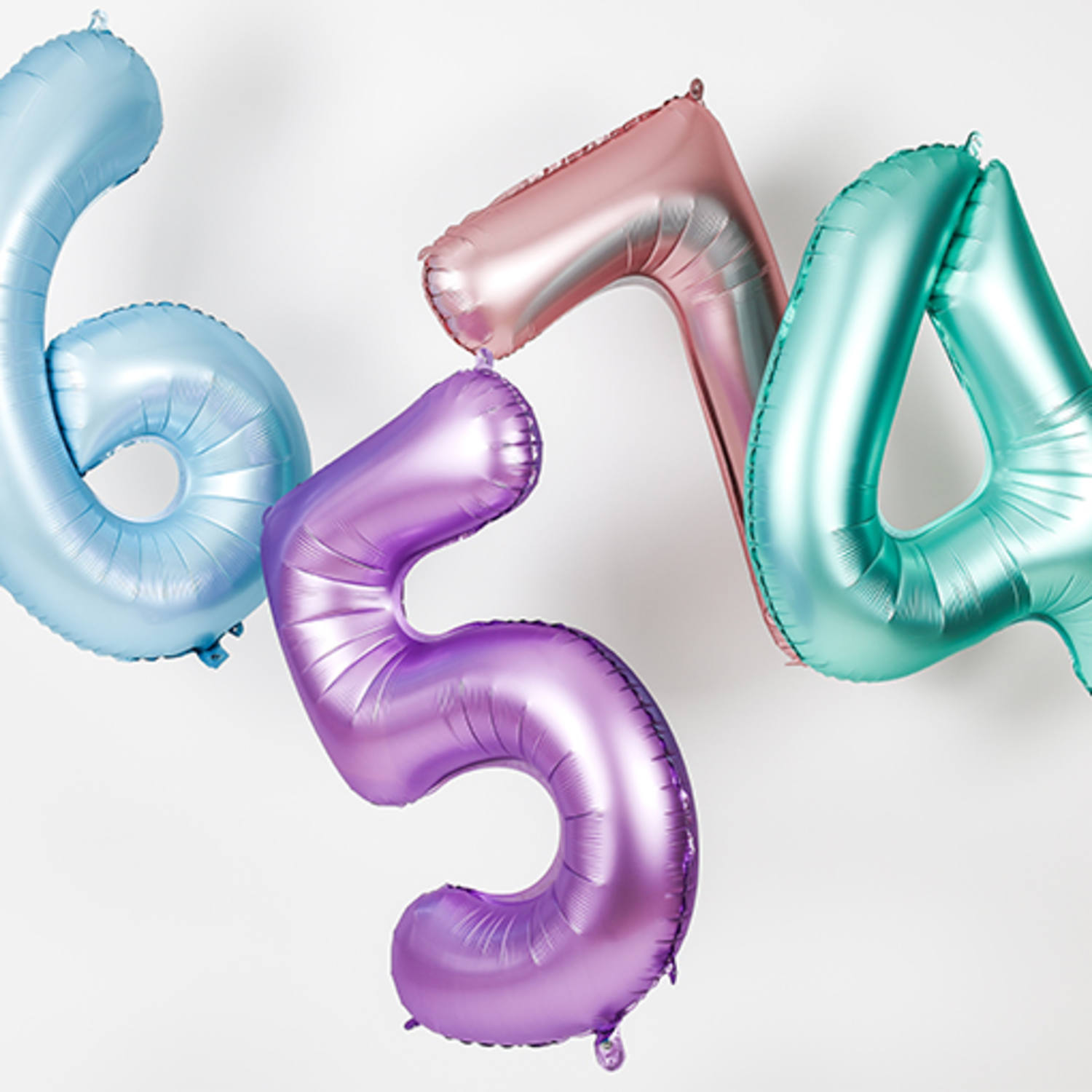 Foil Balloon Number 3 Pastel Pink Metallic Matt - 86 cm
