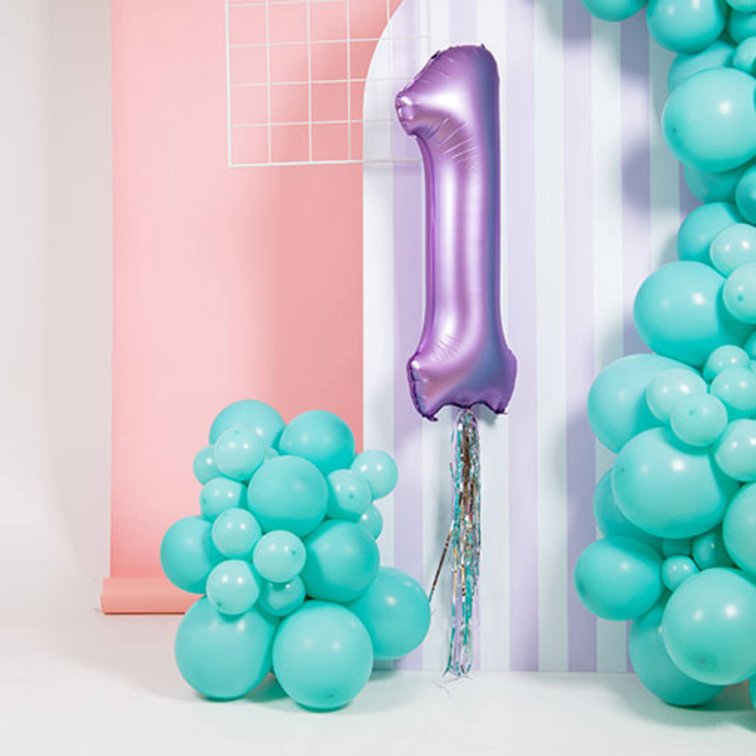 Foil Balloon Number 1 Purple Metallic Matt - 86 cm