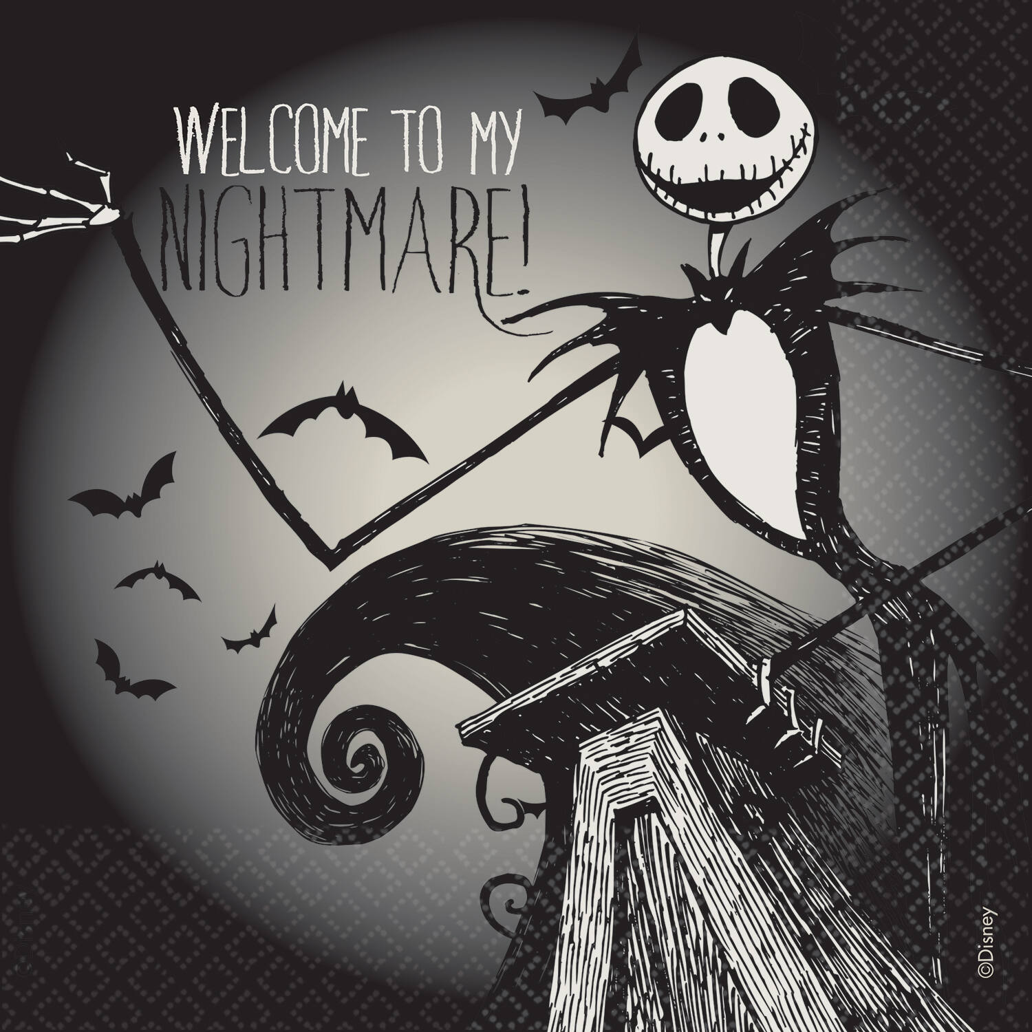16 Lunch Napkins Nightmare Before Christmas 33 x 33 cm