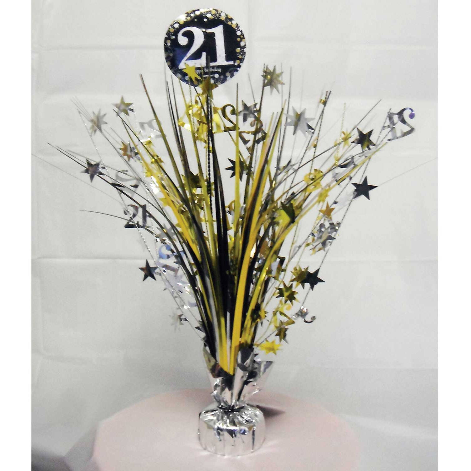 Spray Centrepiece 21 Sparkling Celebration Gold Foil / Paper 45.7 cm